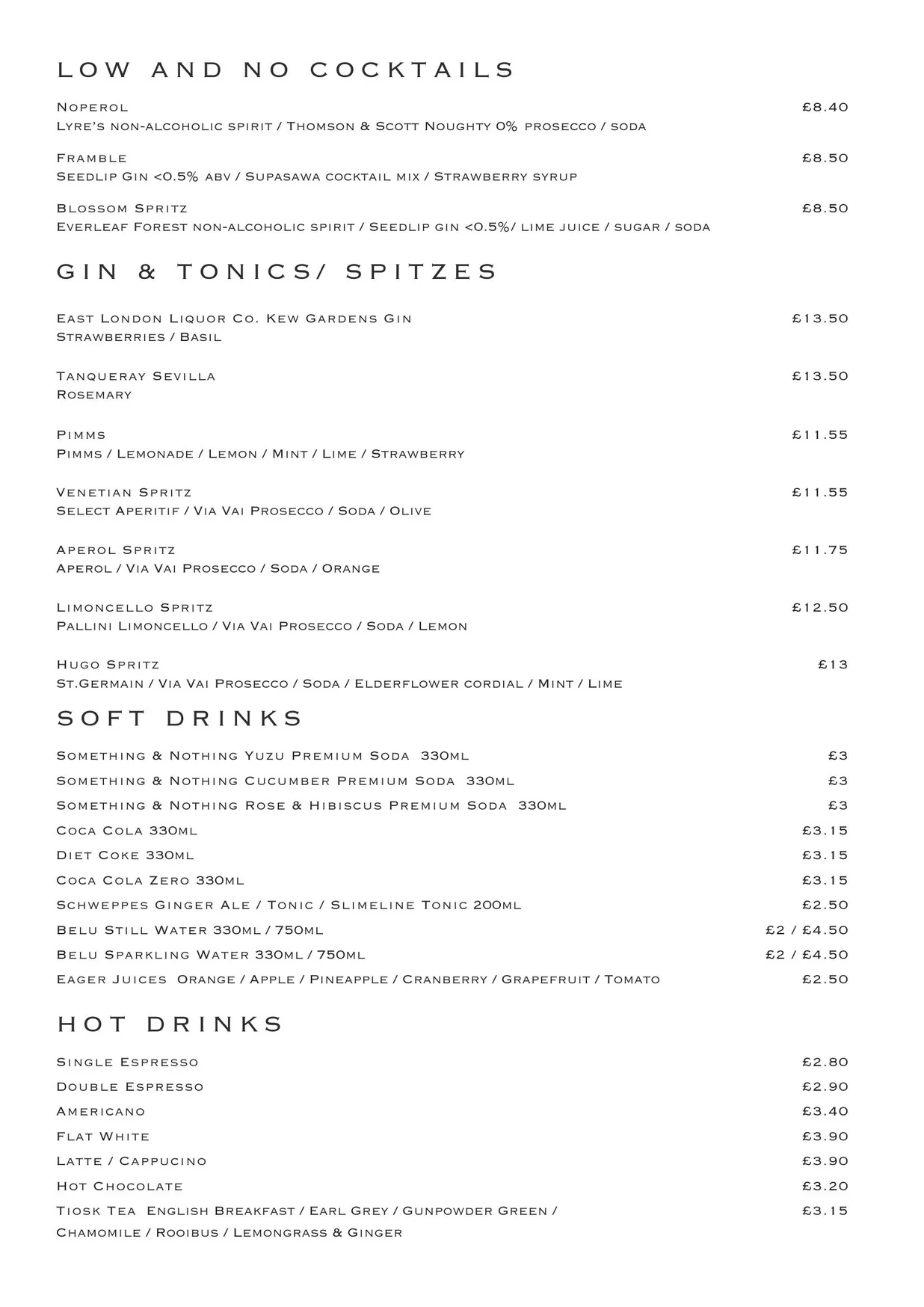 The Starman menu, page 6
