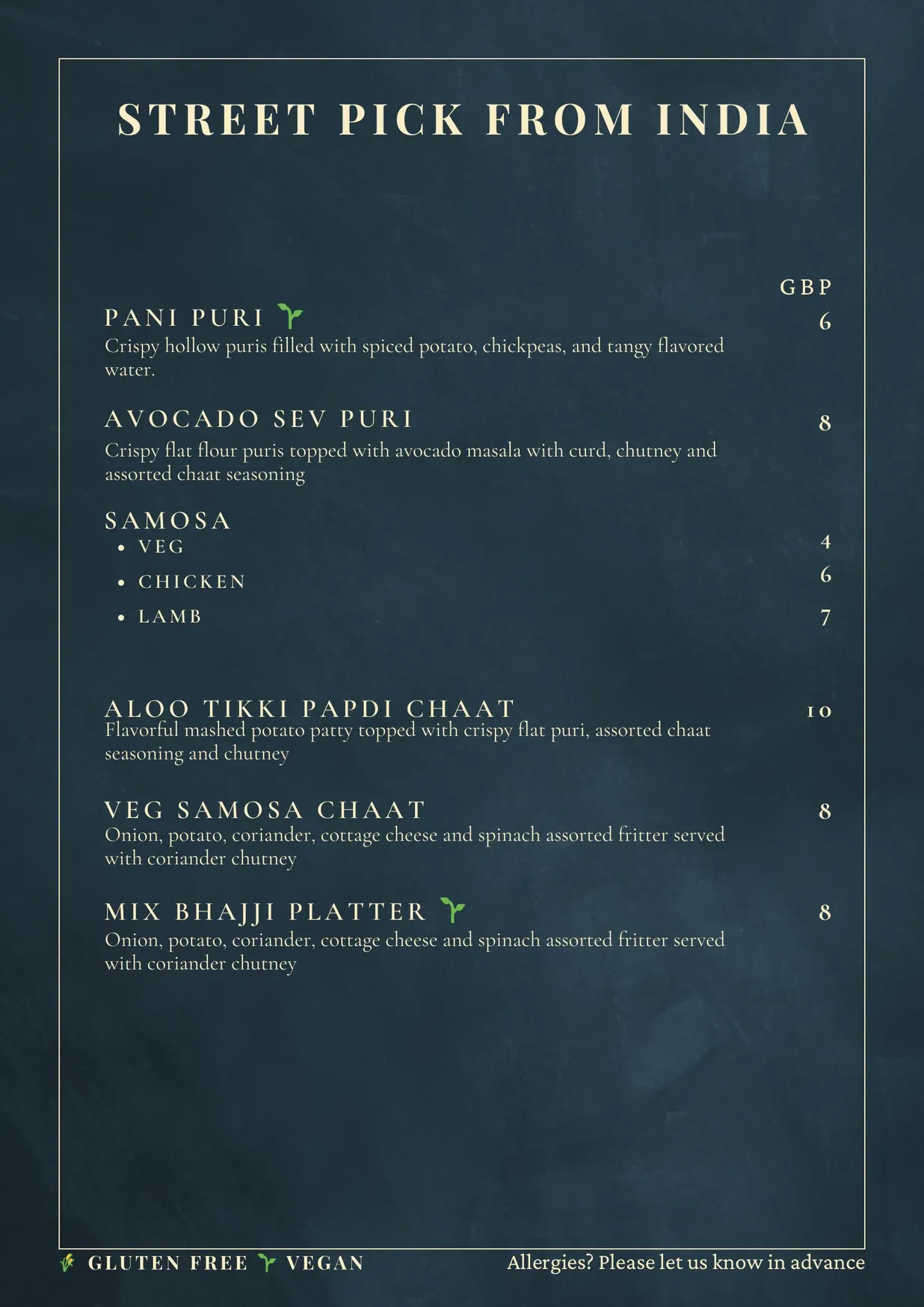 Mezwaani menu, page 9