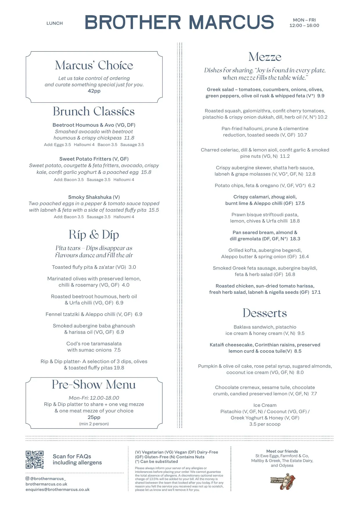Brother Marcus Victoria menu, page 3