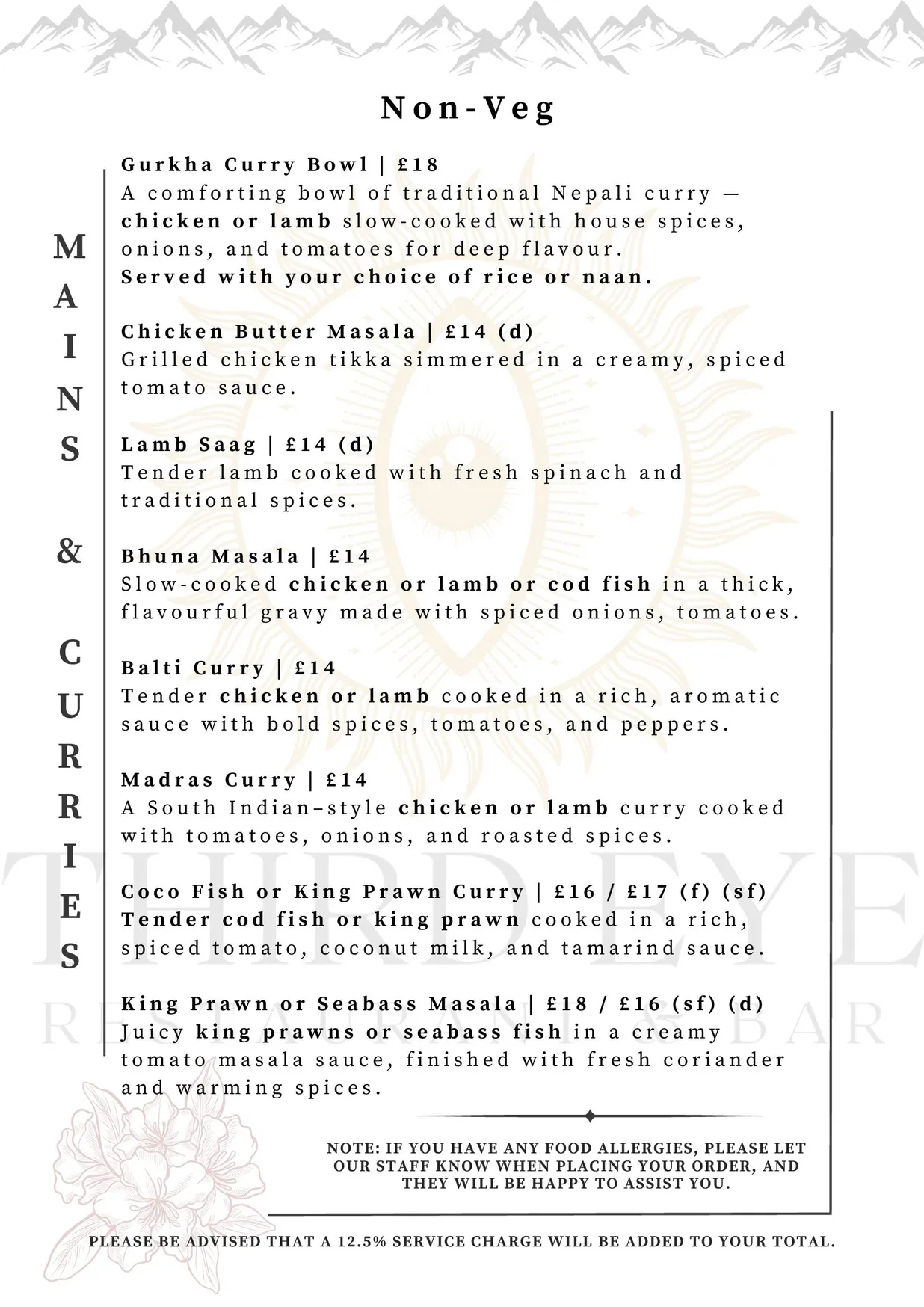 Third Eye Restaurant & Bar menu, page 6