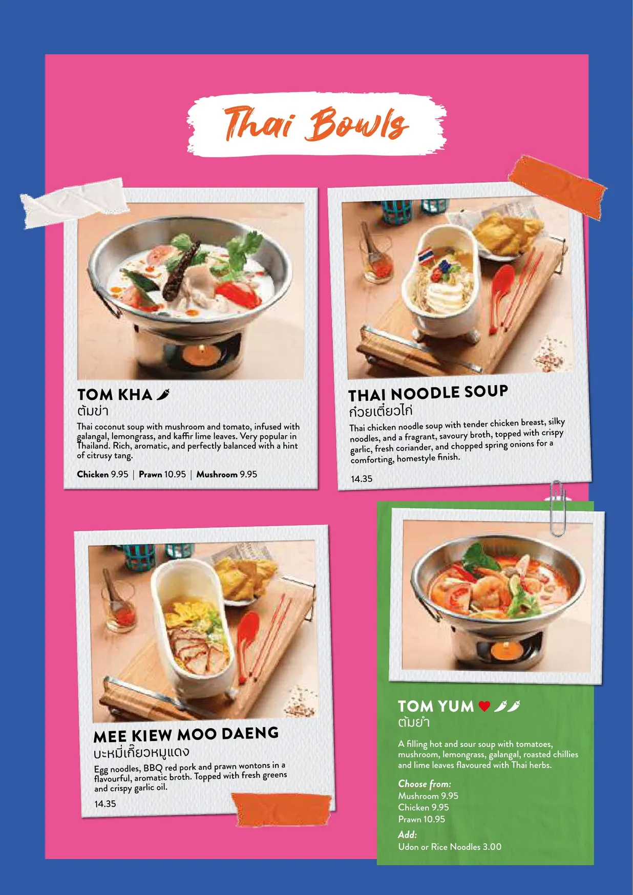 Thaikhun menu, page 9