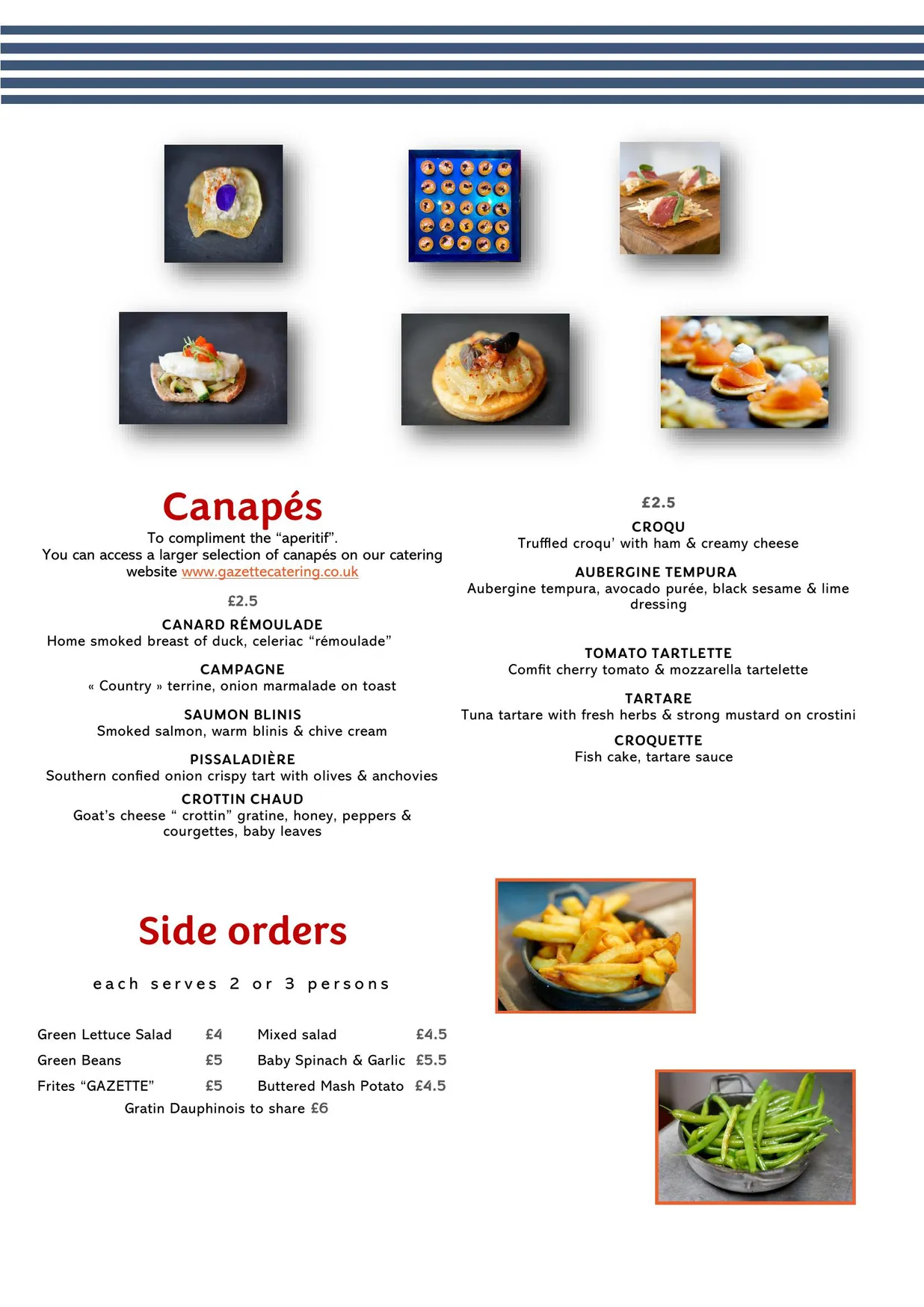 Gazette menu, page 7