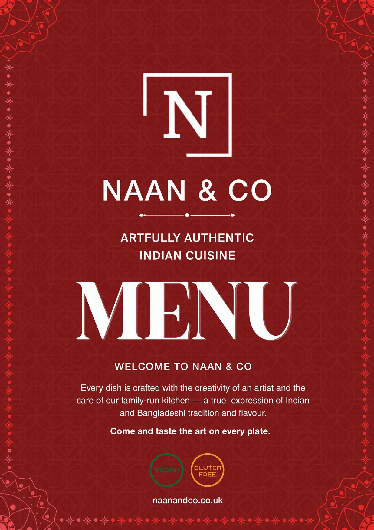 Naan & Co Hotwells menu, page 1