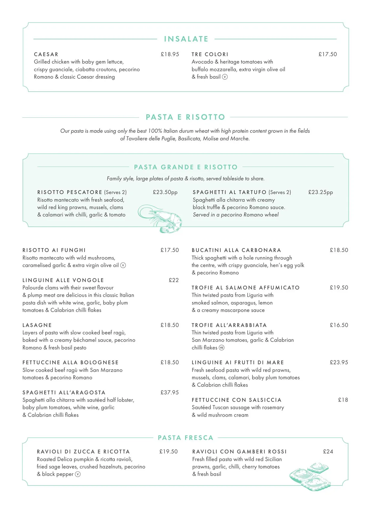Gino D'Acampo Manchester menu, page 5