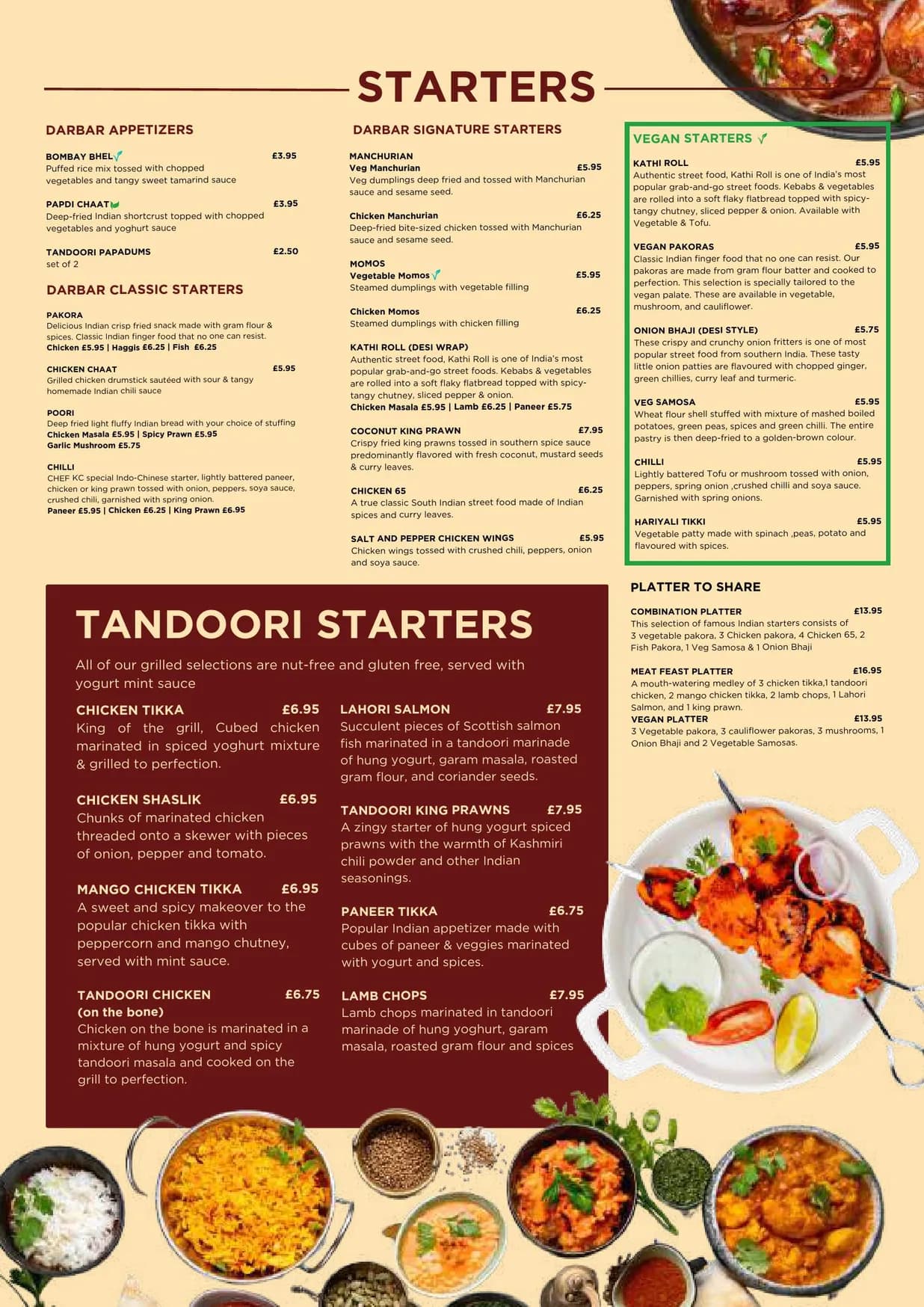 Divans Darbar menu, page 2