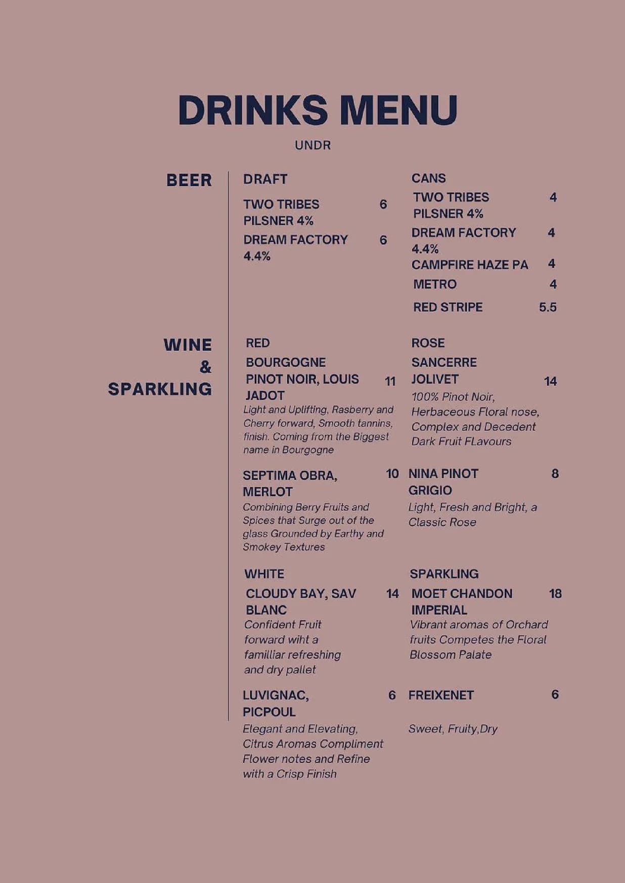 UNDR / HOUSE OF FLAVAZ menu, page 6