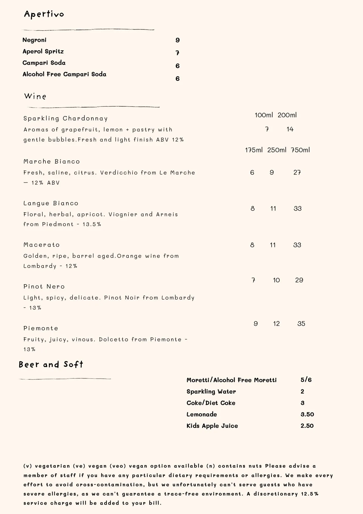 Suora by Mosey menu, page 2