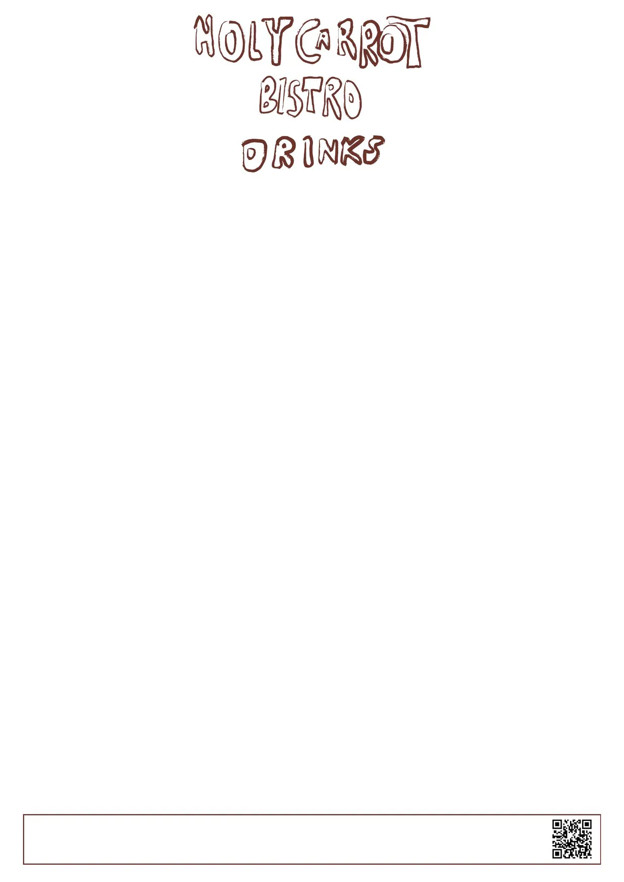 Holy Carrot menu, page 4