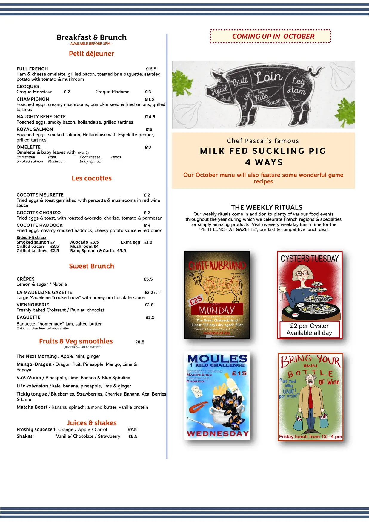 Gazette menu, page 2