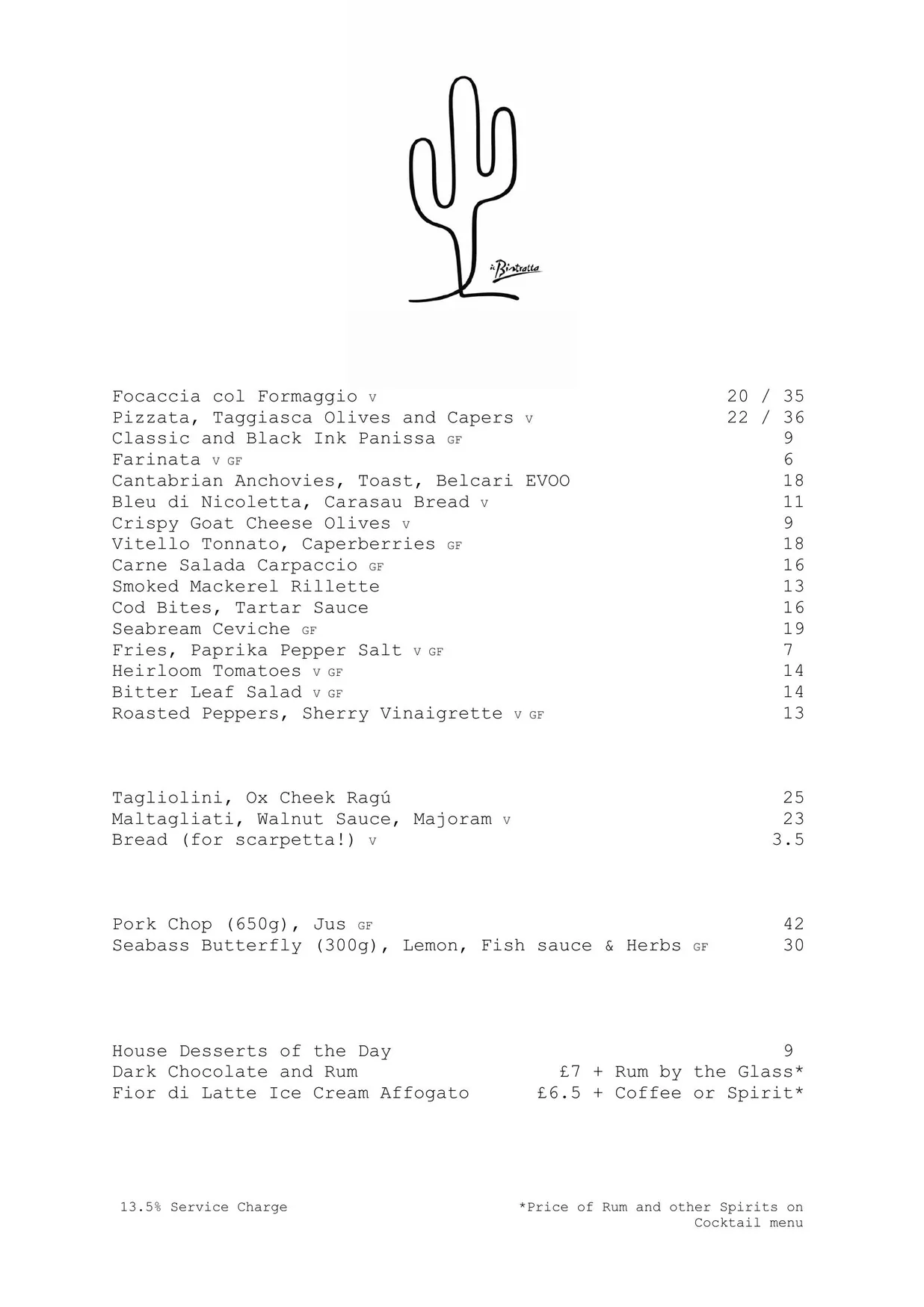 Il Bistrotto Chelsea menu, page 9