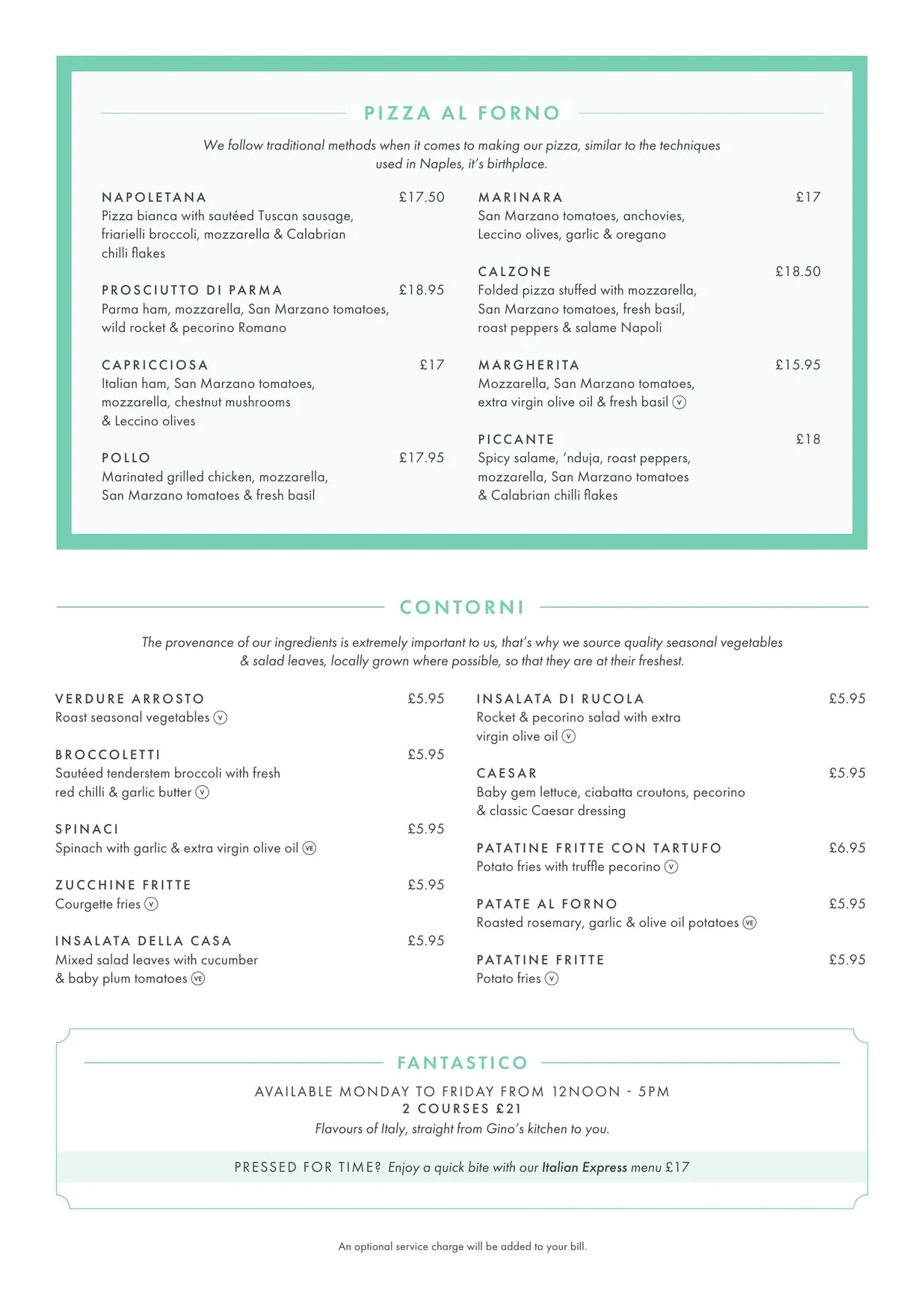 Gino D'Acampo Manchester menu, page 7