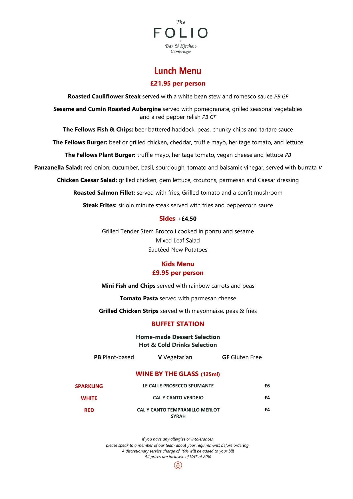 The Folio menu, page 5