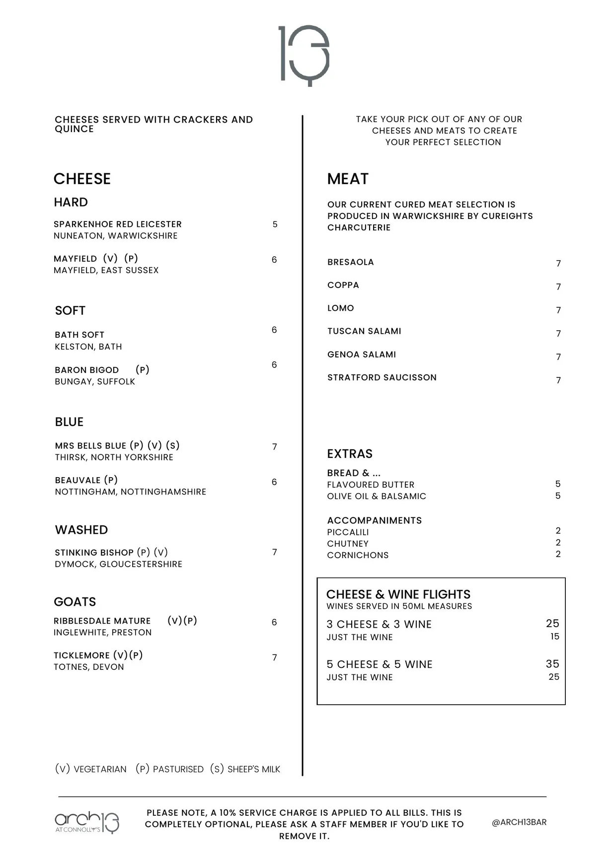 Arch 13 menu, page 2