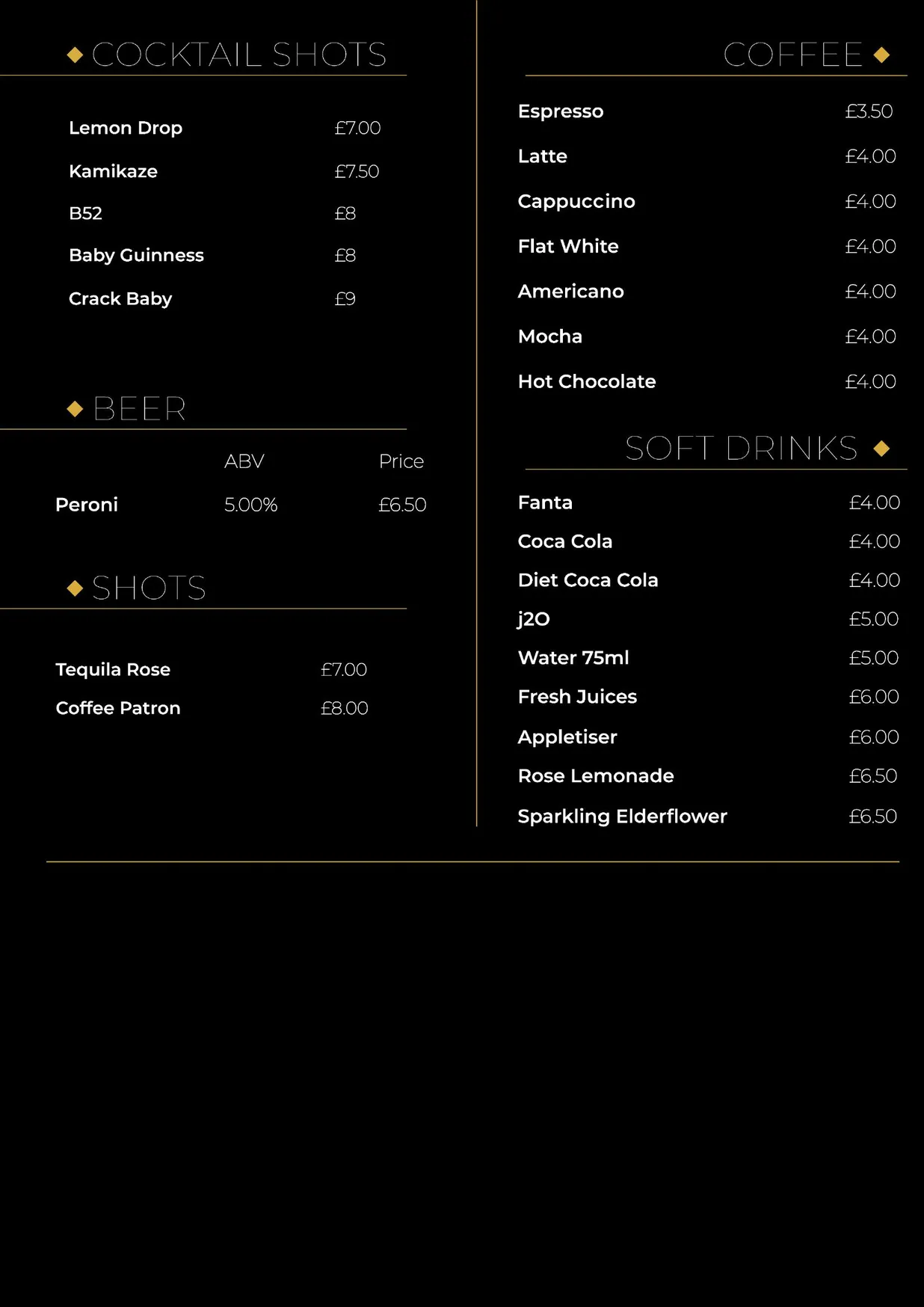 Maharani Palace menu, page 10