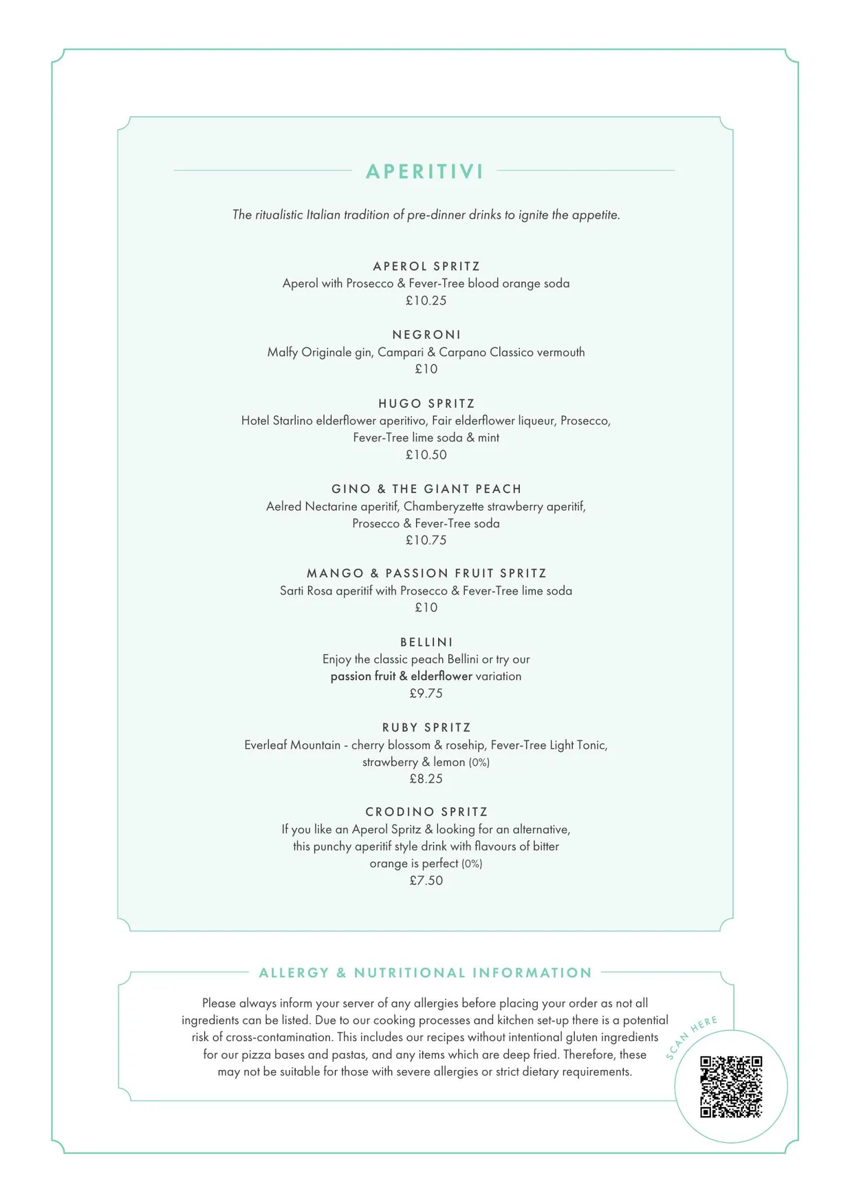 Gino D'Acampo Manchester menu, page 3