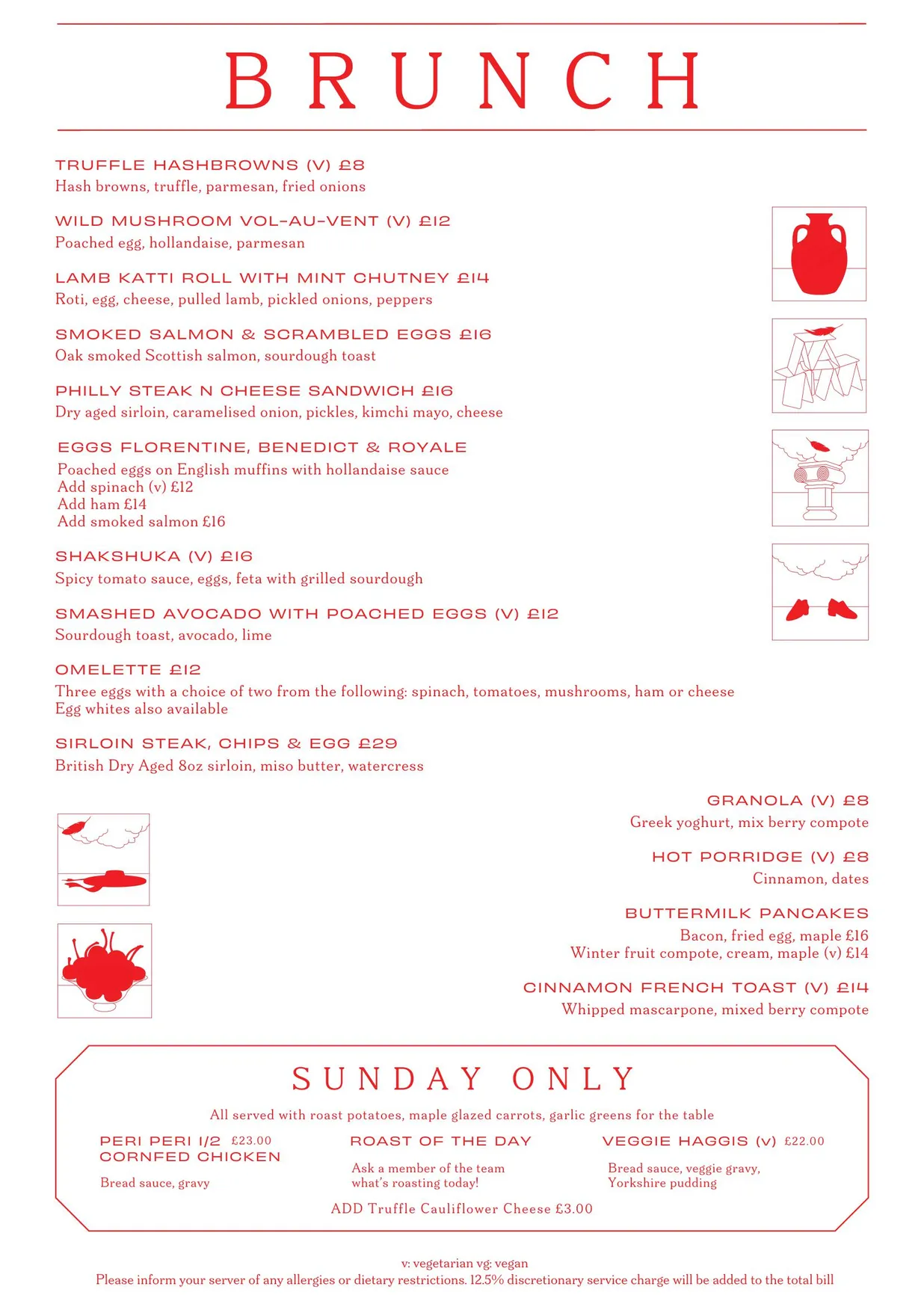 The Cardinal Bar and Kitchen menu, page 5