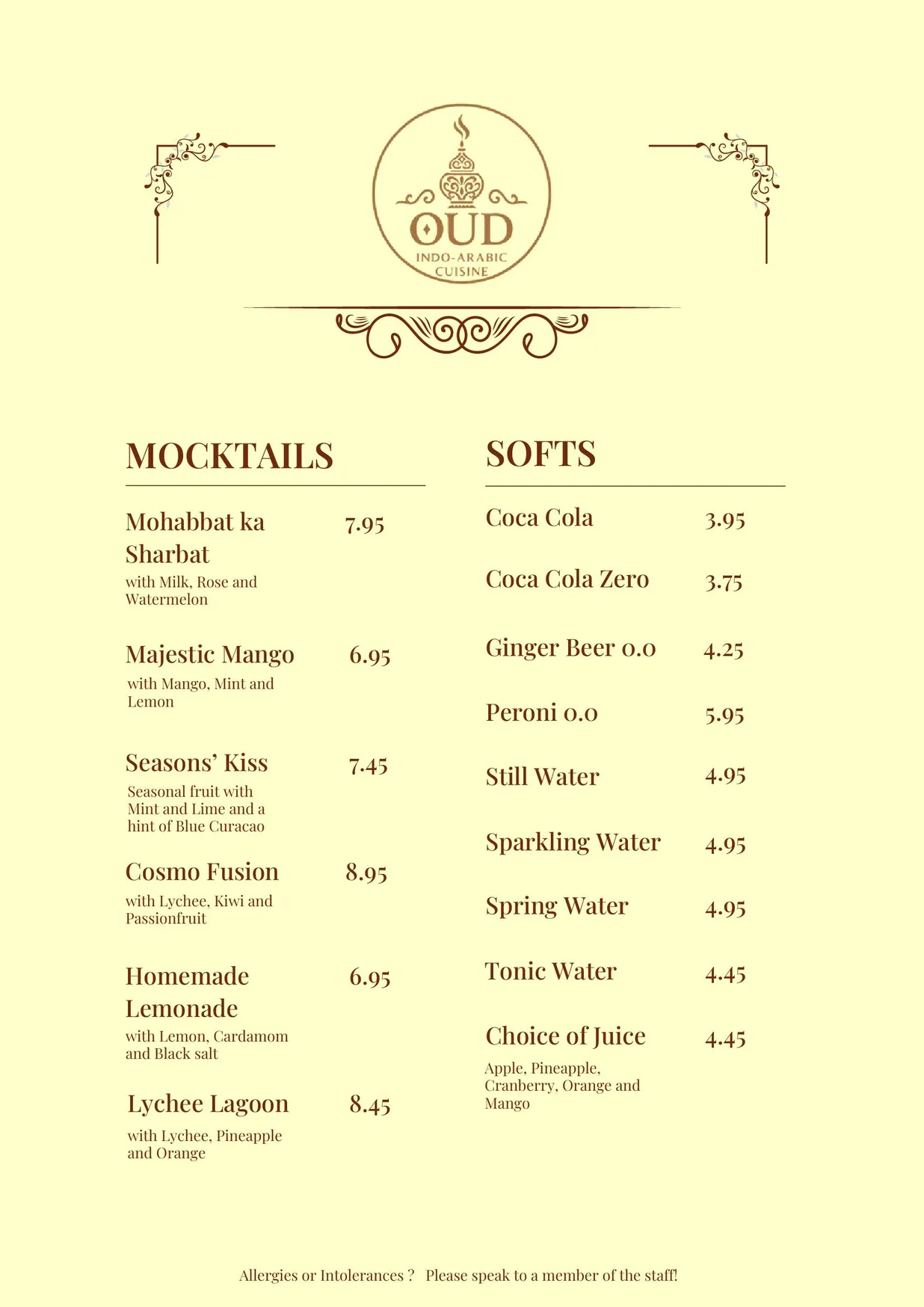Oud menu, page 2