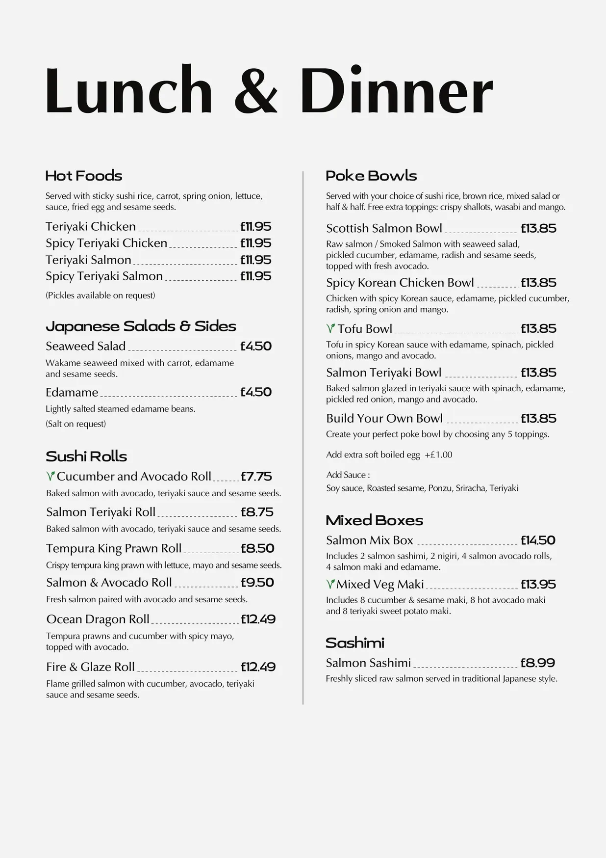 Fourdish menu, page 4
