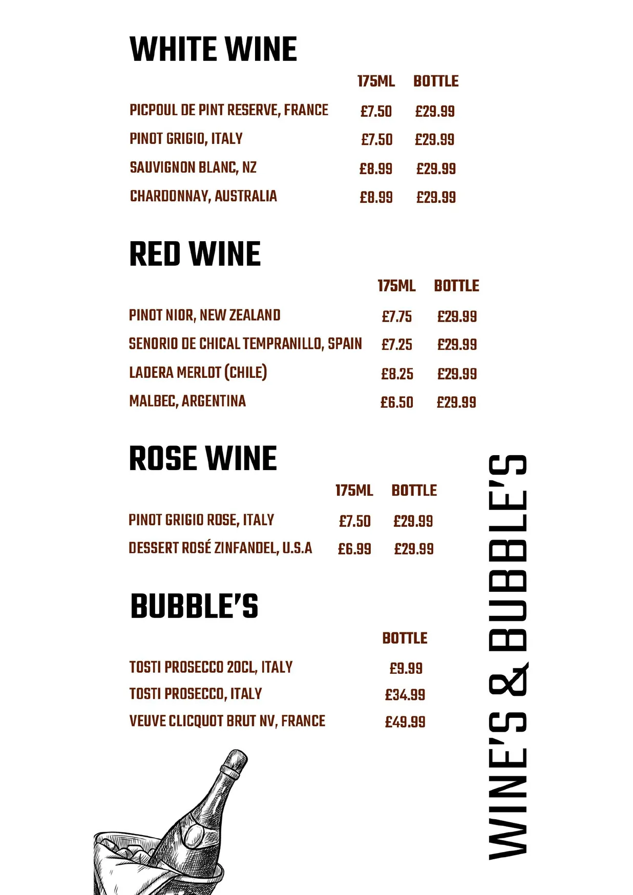 Bug and Barrell menu, page 8