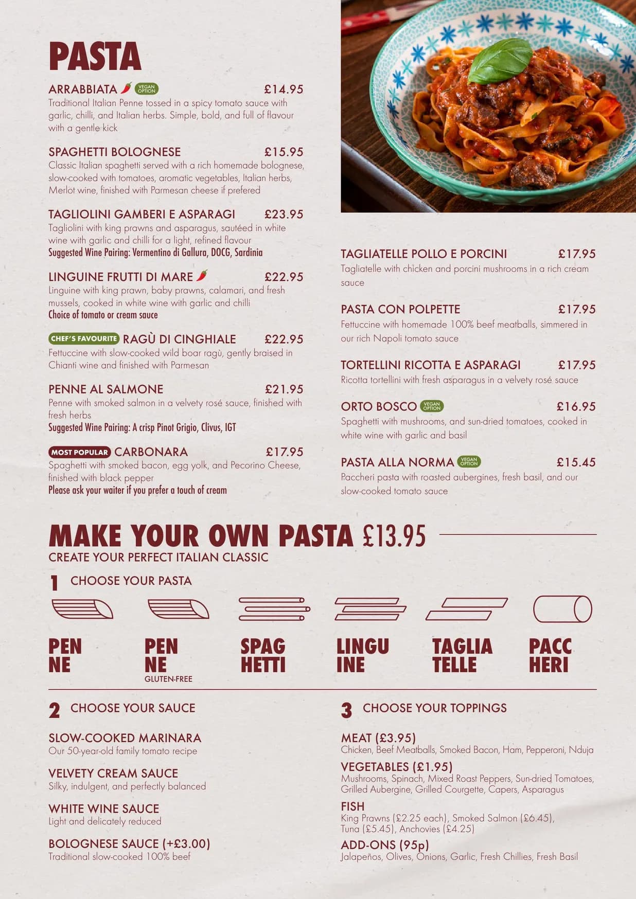 La Divina menu, page 3