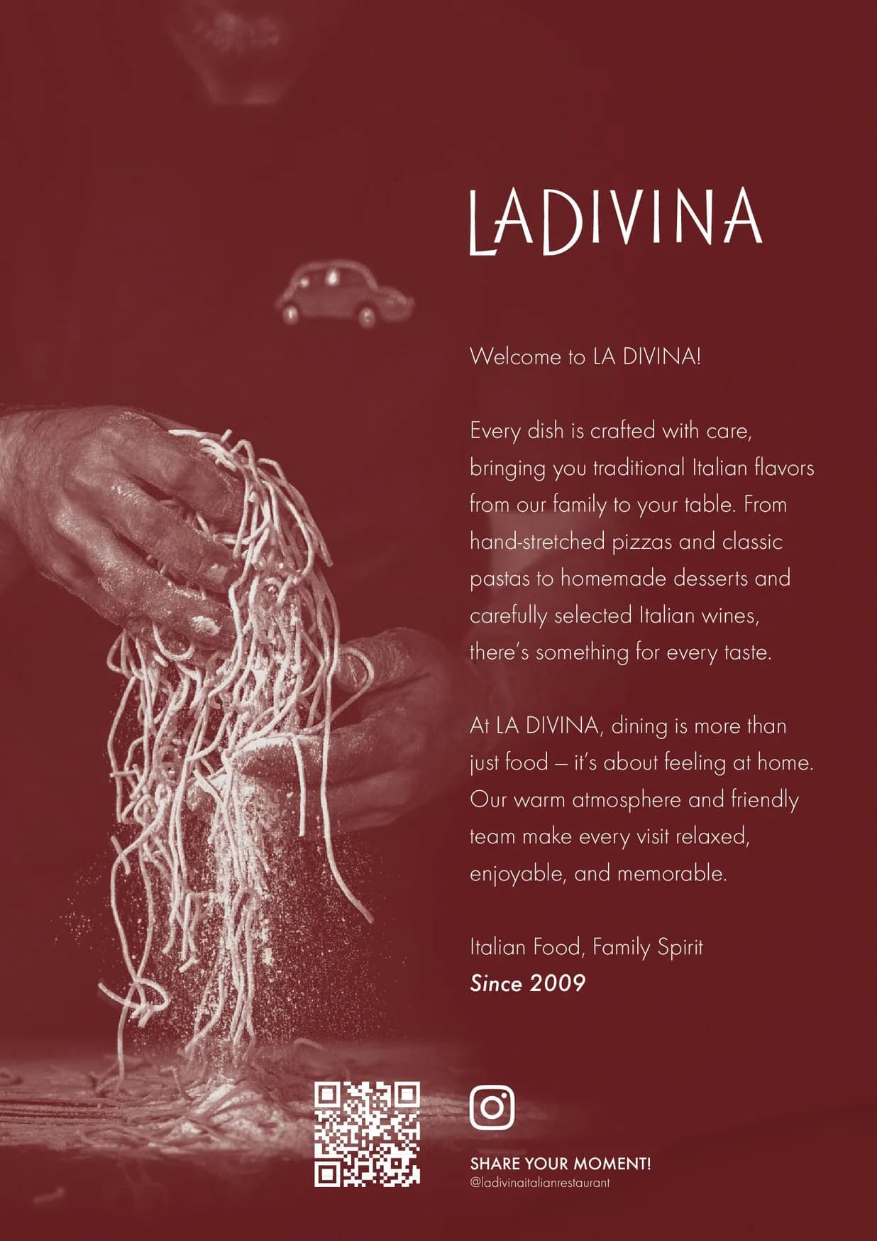 La Divina menu, page 1