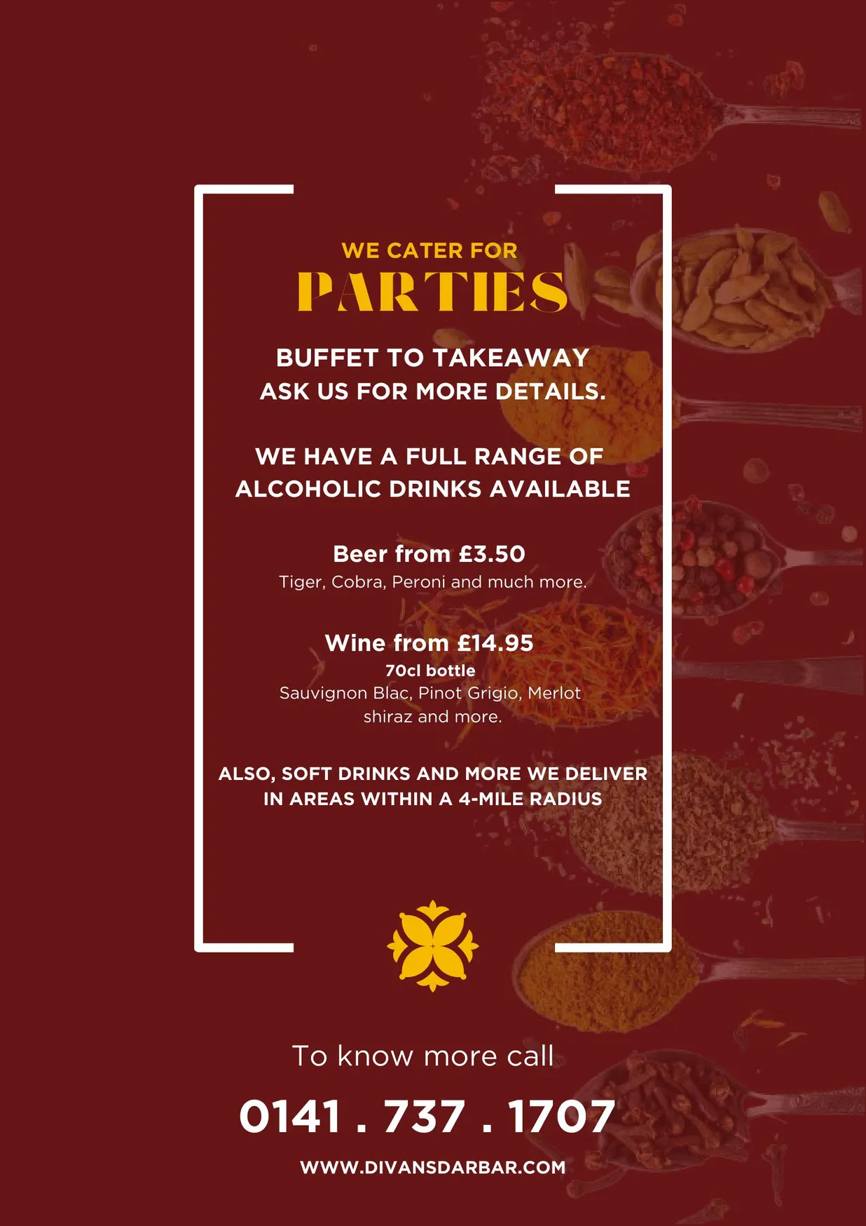 Divans Darbar menu, page 6