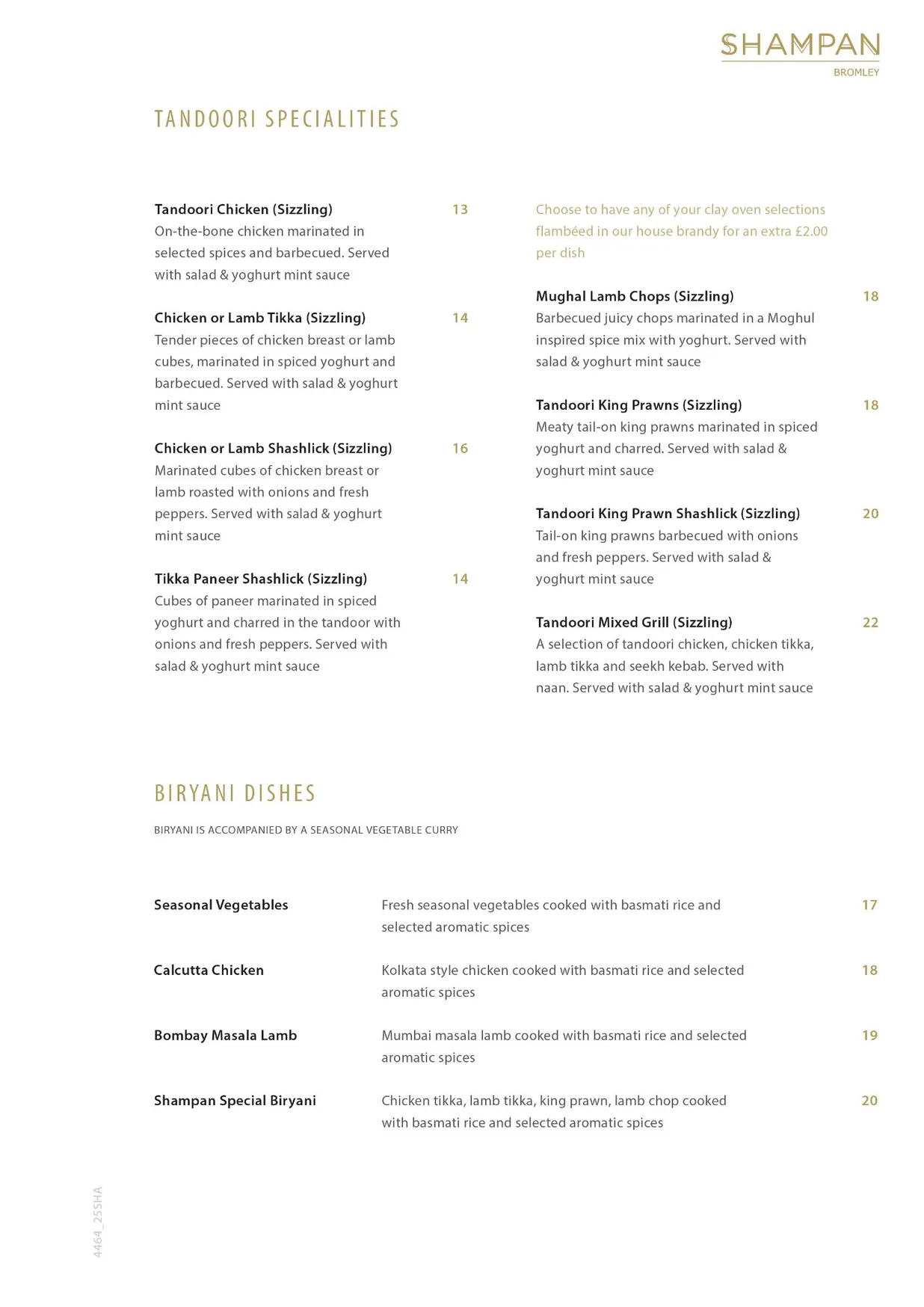 Shampan Bromley menu, page 5