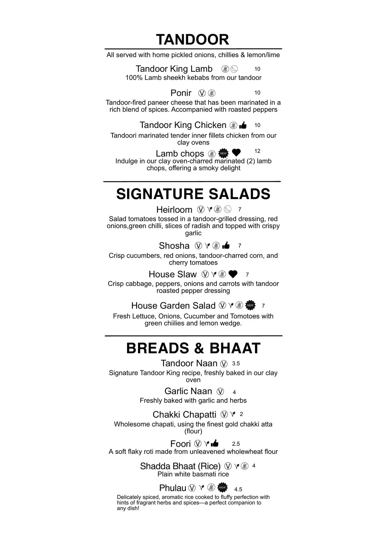 Dhoompan menu, page 4