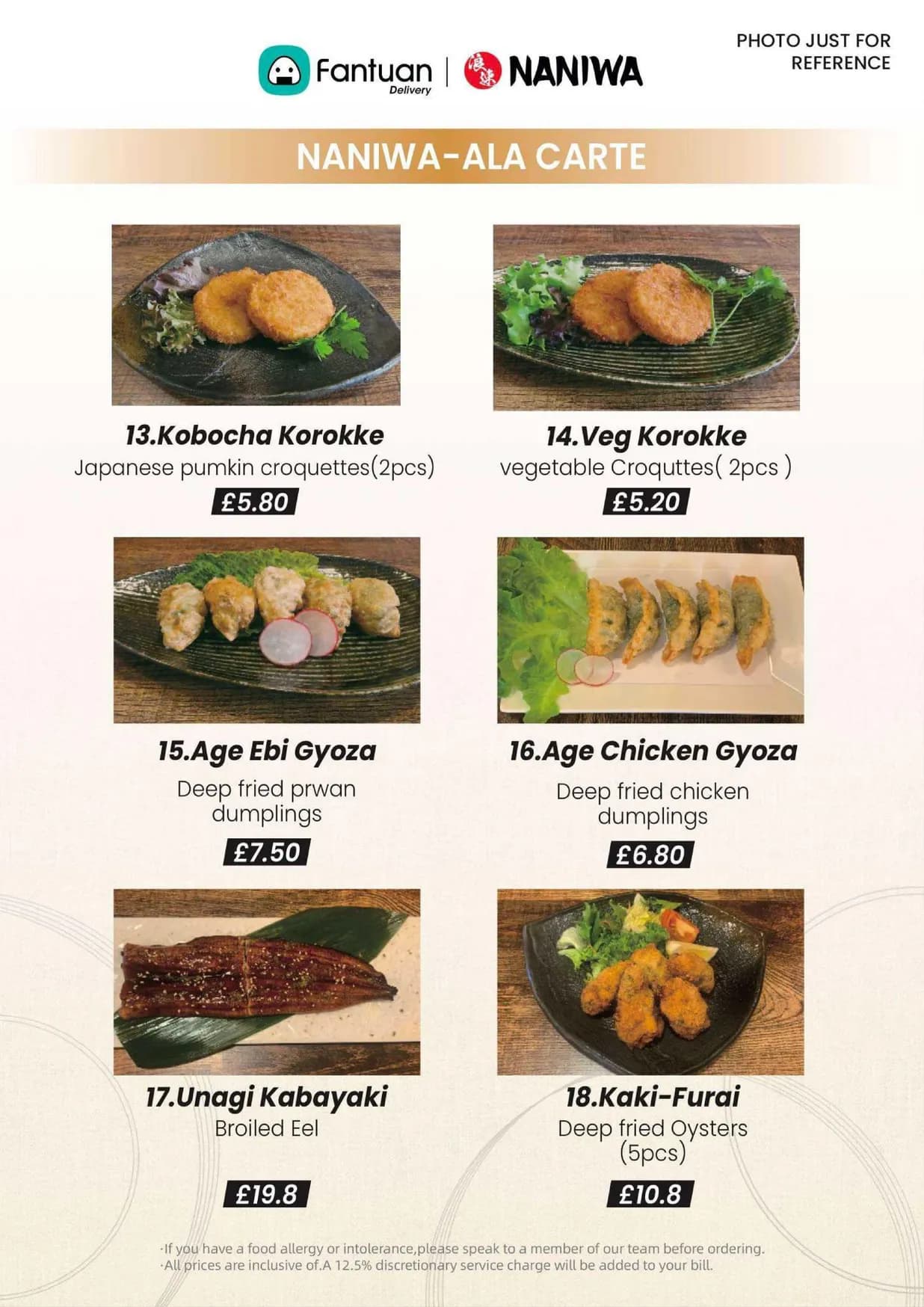 Naniwa Japanese Restaurant menu, page 4