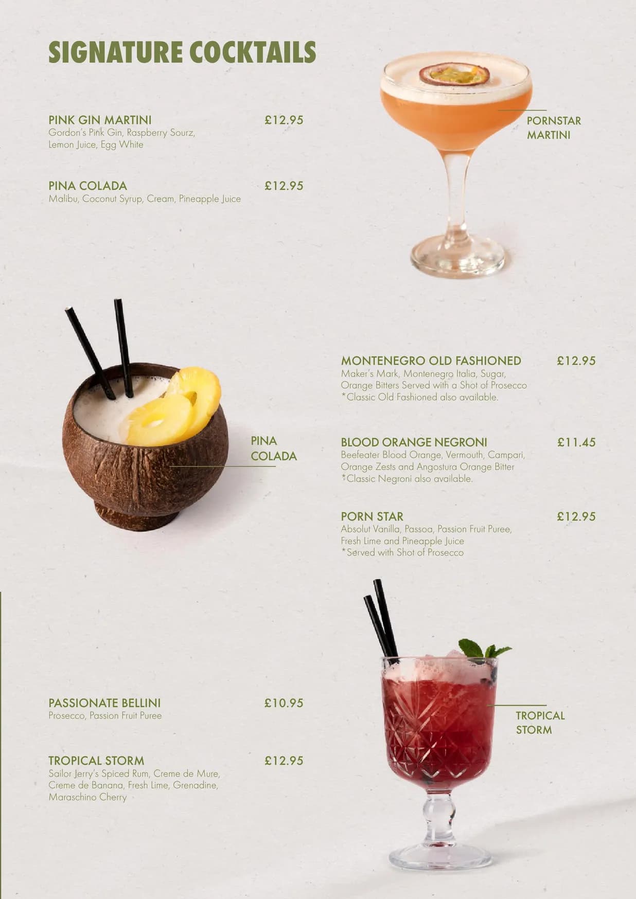 La Divina menu, page 13