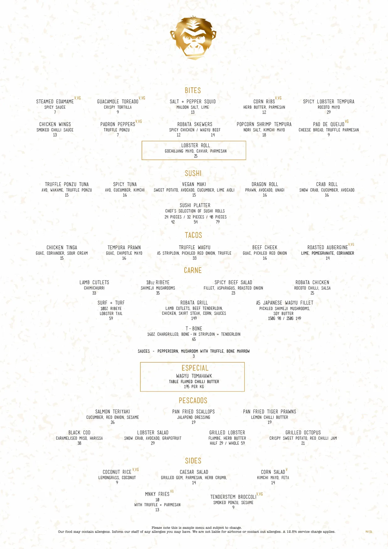 MNKY HSE menu, page 1