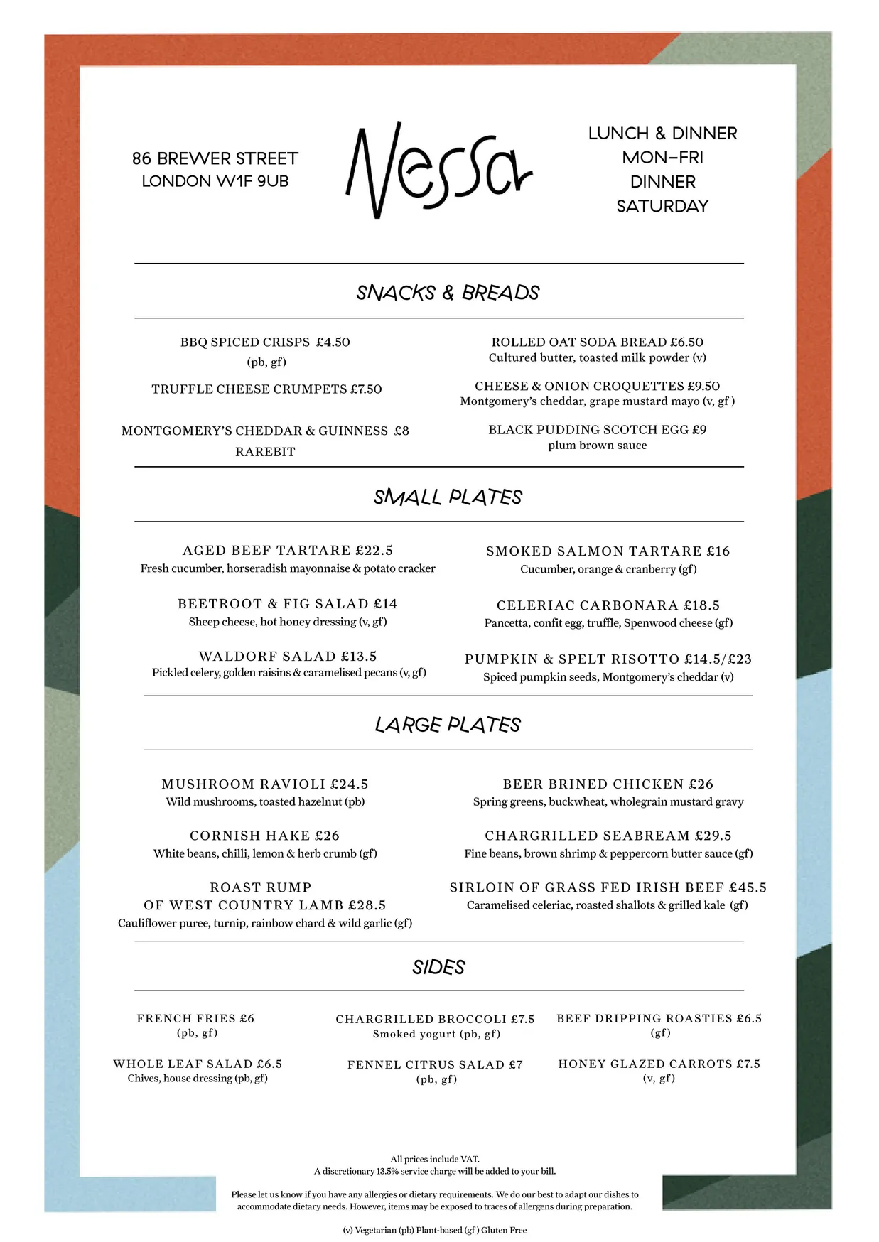 Nessa menu, page 1