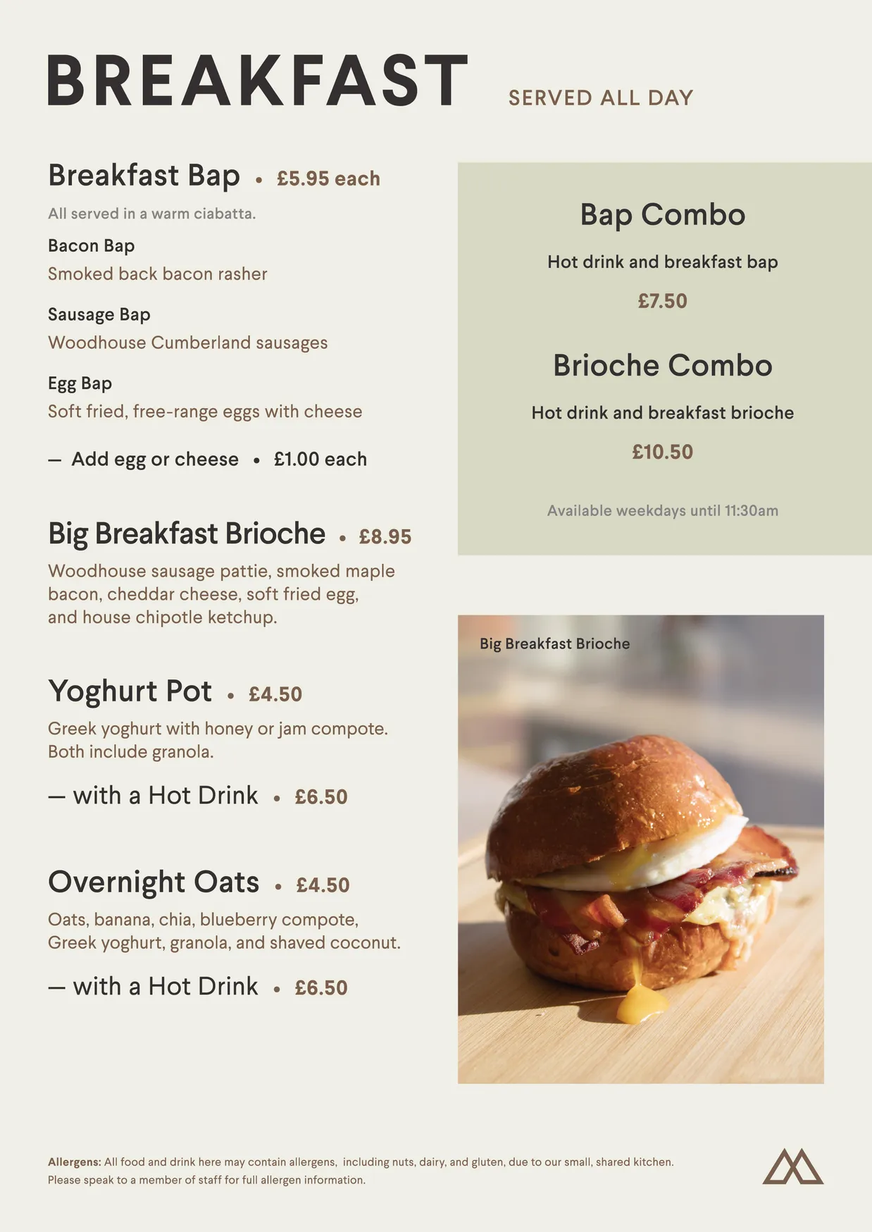 MINCKA menu, page 1