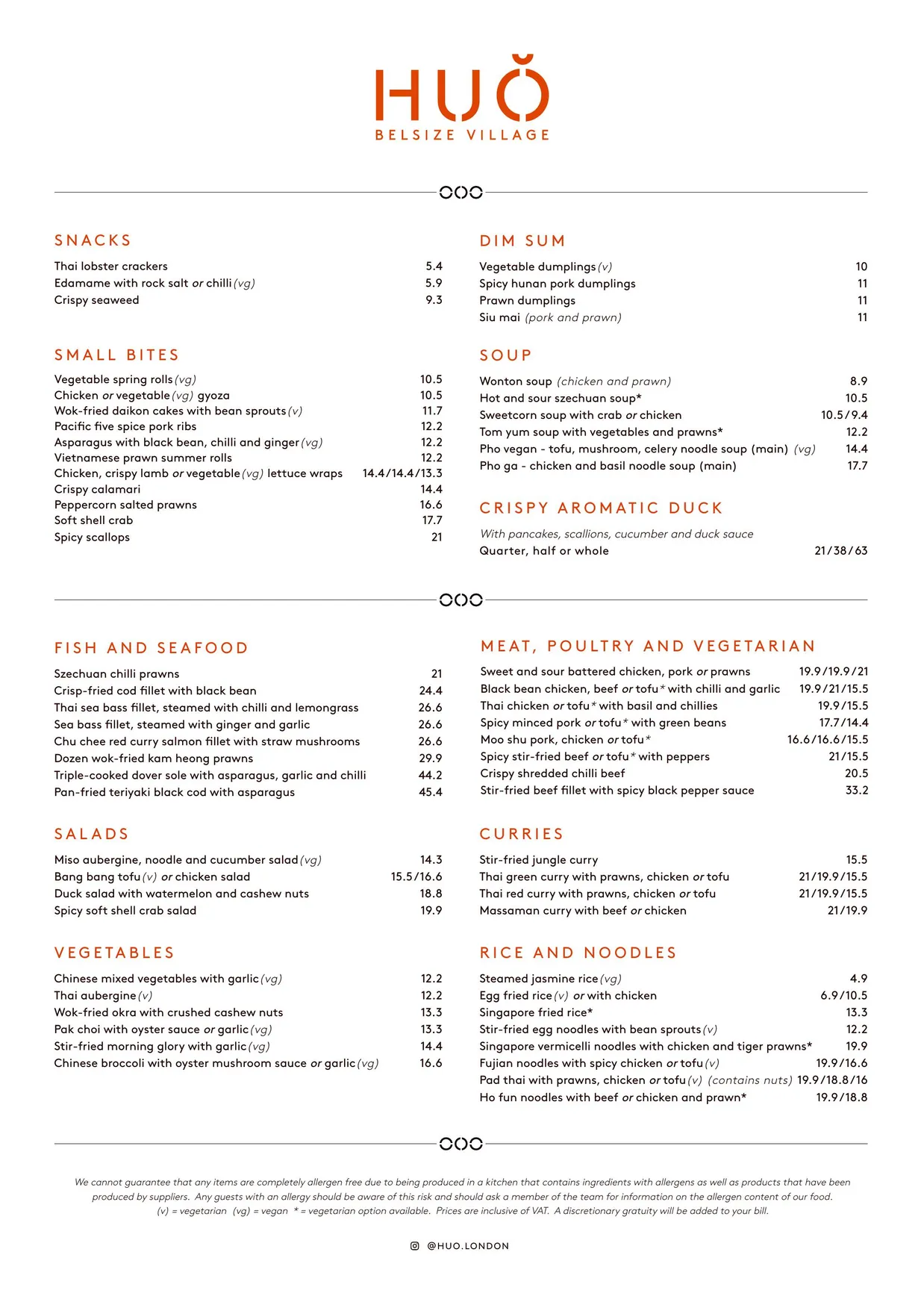 HUŎ menu, page 1
