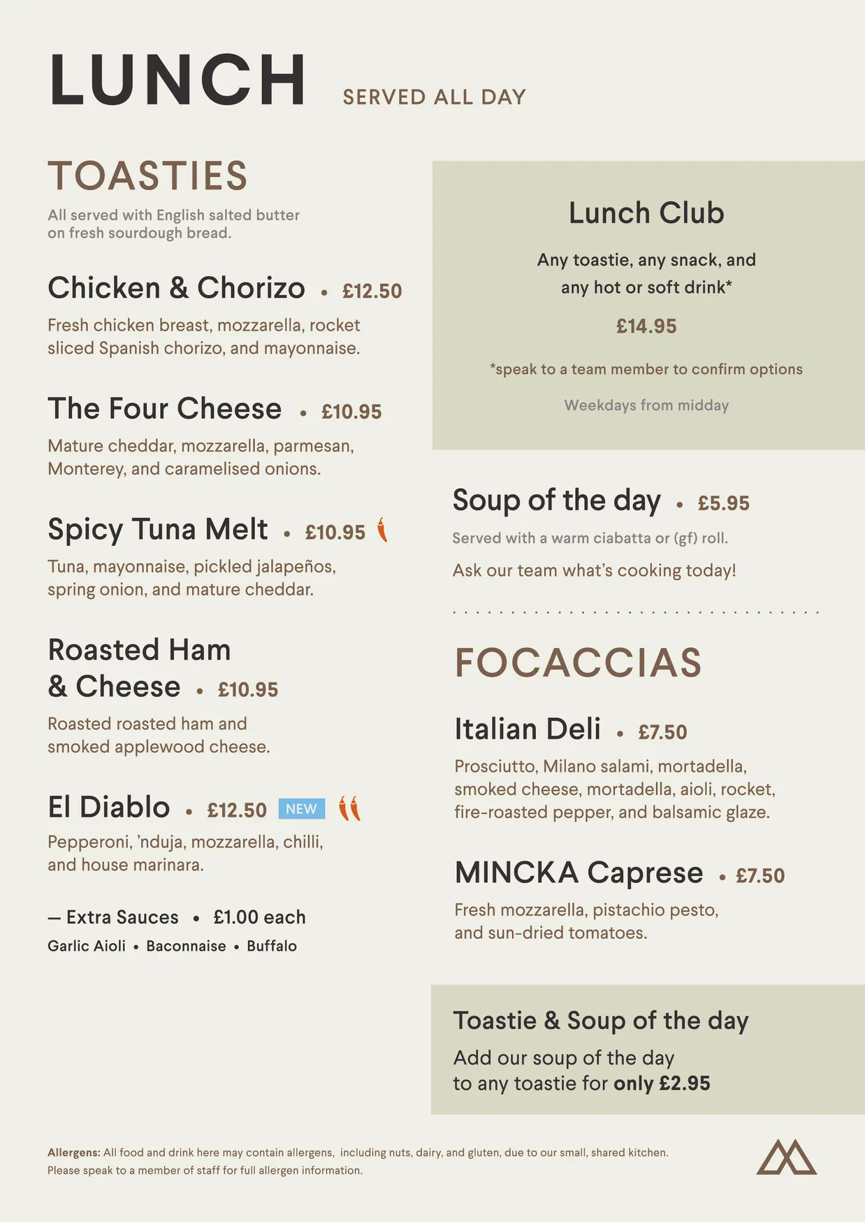 MINCKA menu, page 2