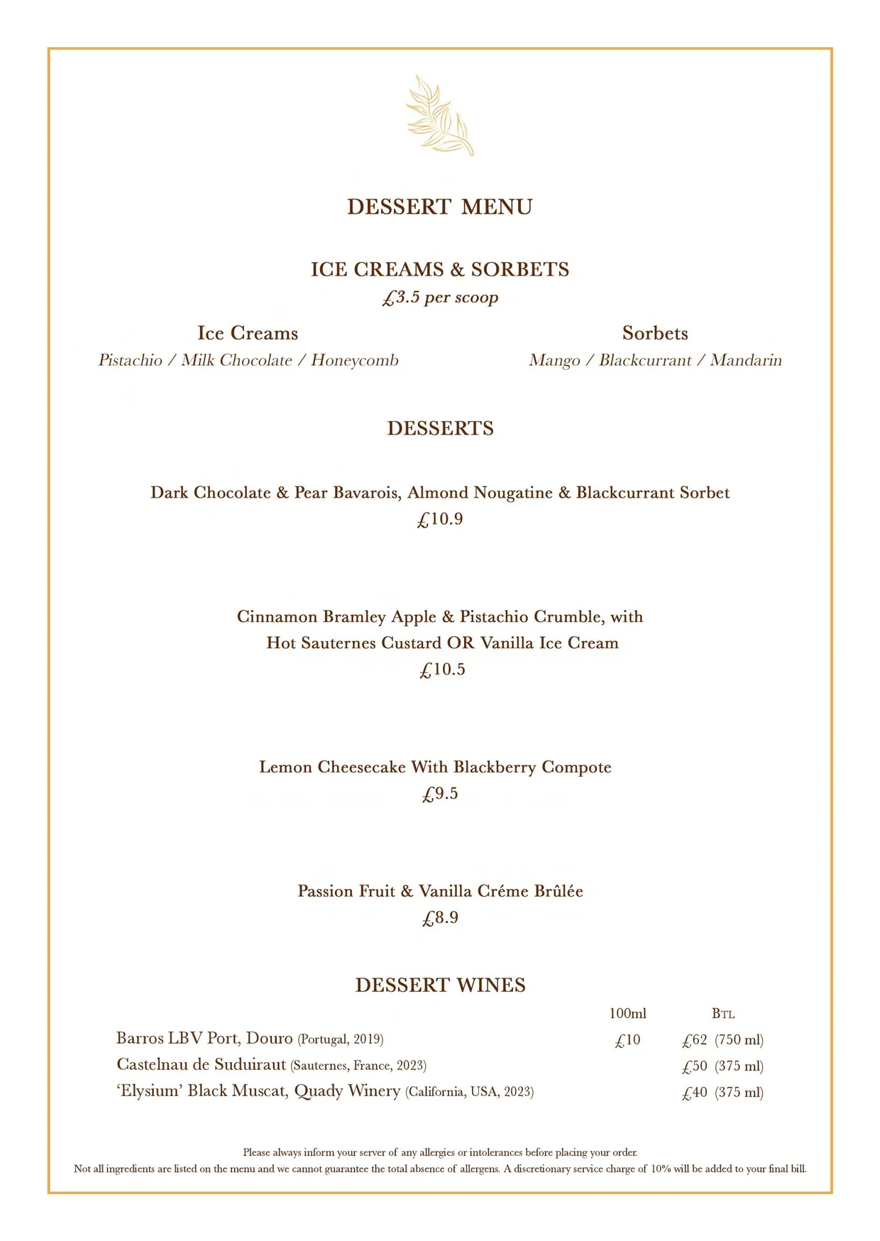 Solus Kitchen and Bar menu, page 19