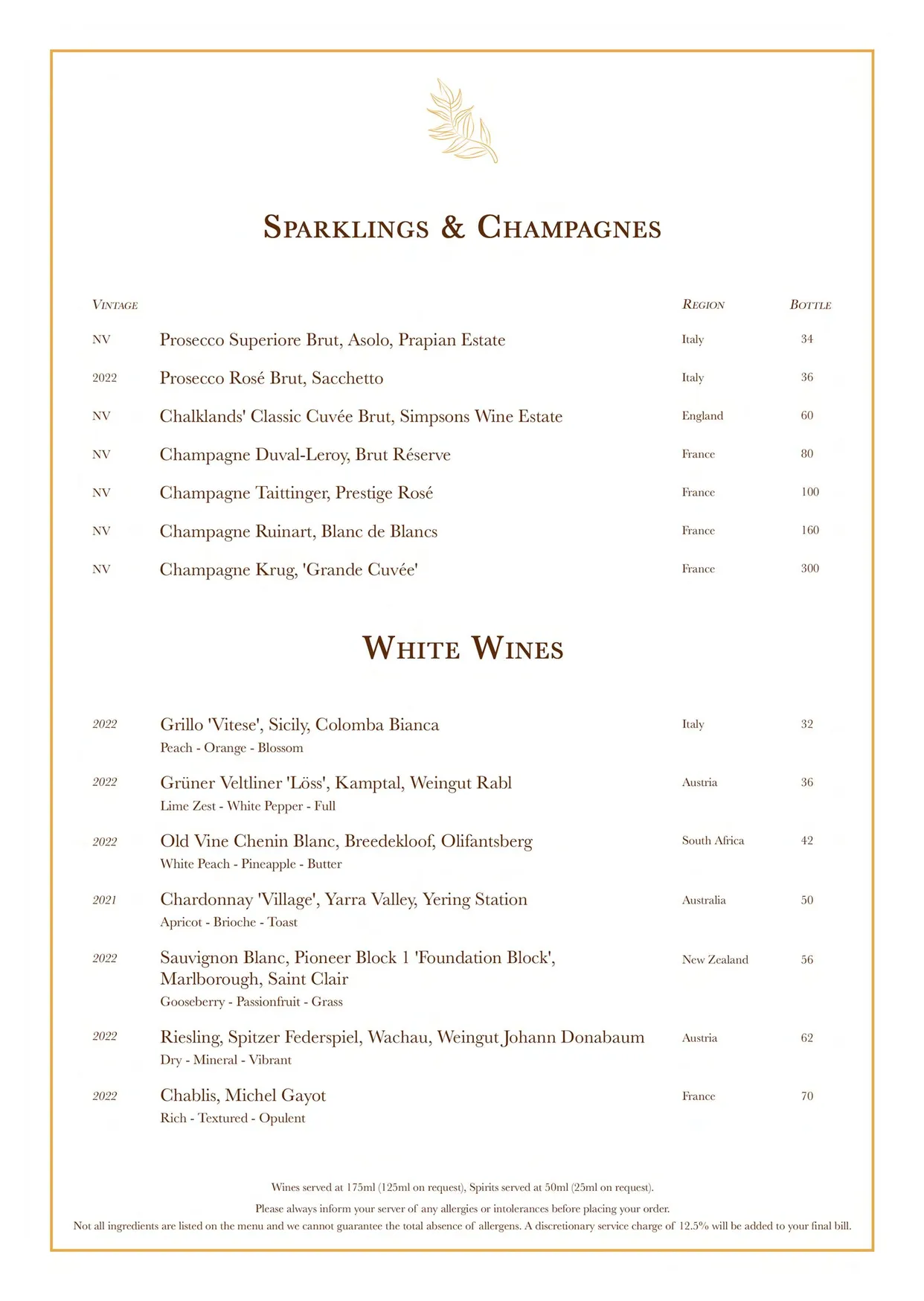 Solus Kitchen and Bar menu, page 9