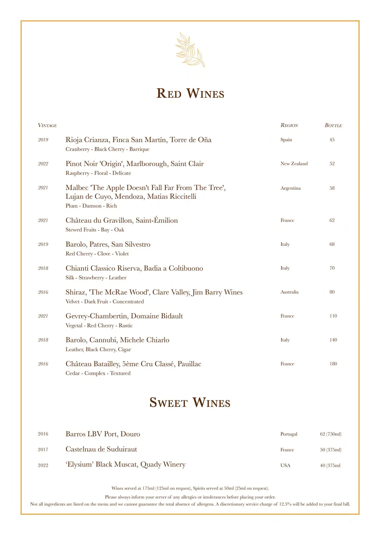 Solus Kitchen and Bar menu, page 11