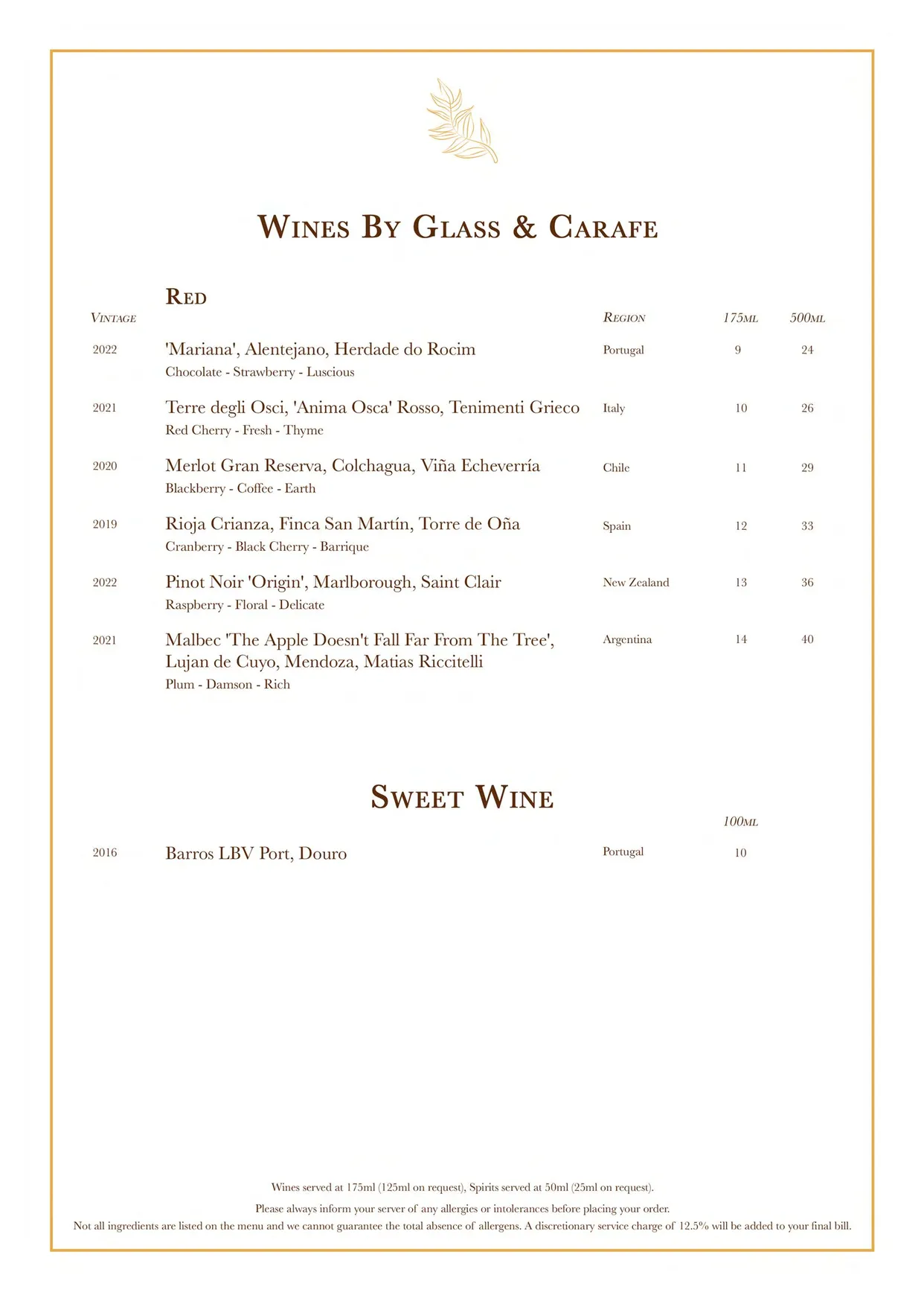 Solus Kitchen and Bar menu, page 8