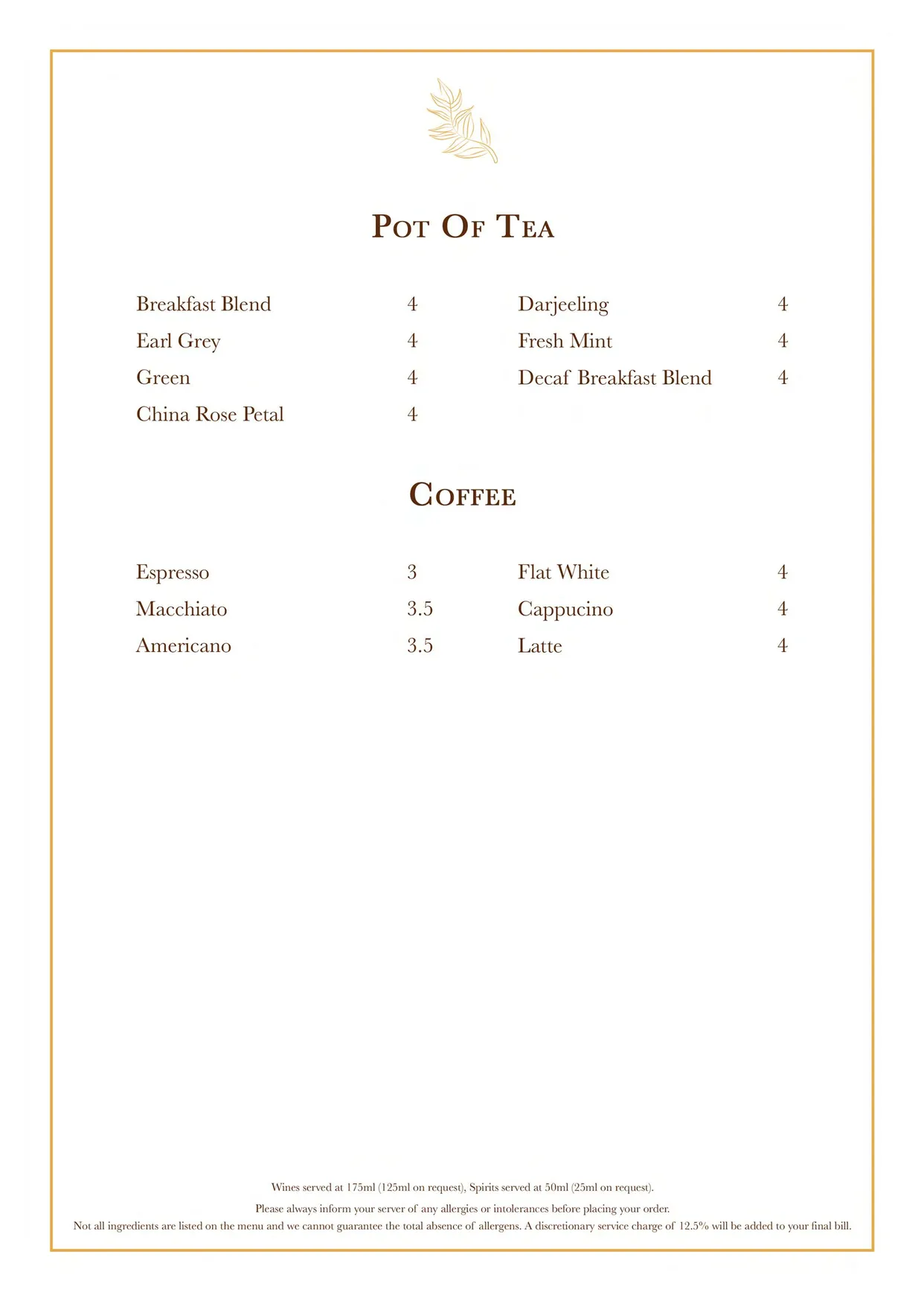 Solus Kitchen and Bar menu, page 16