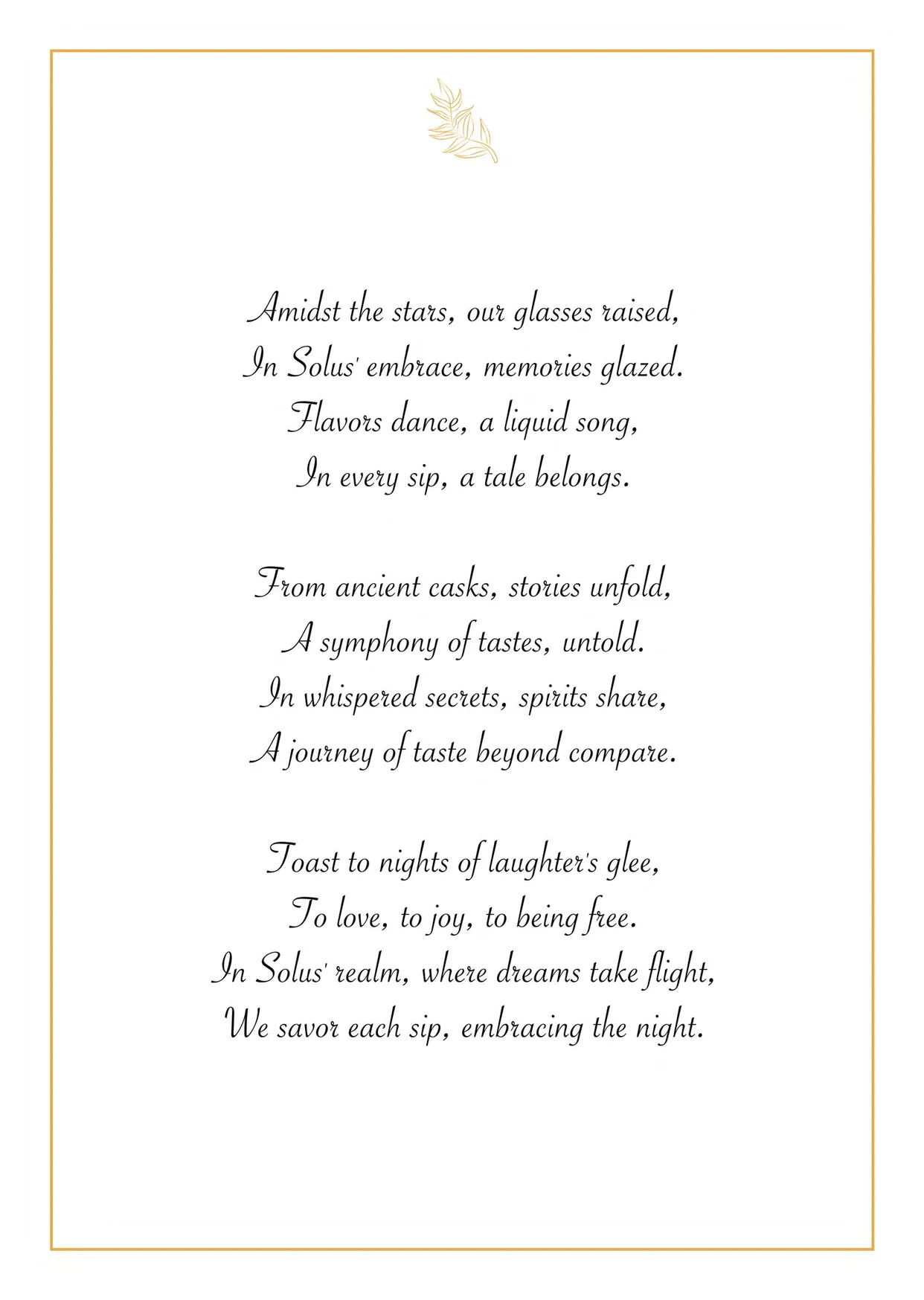 Solus Kitchen and Bar menu, page 4