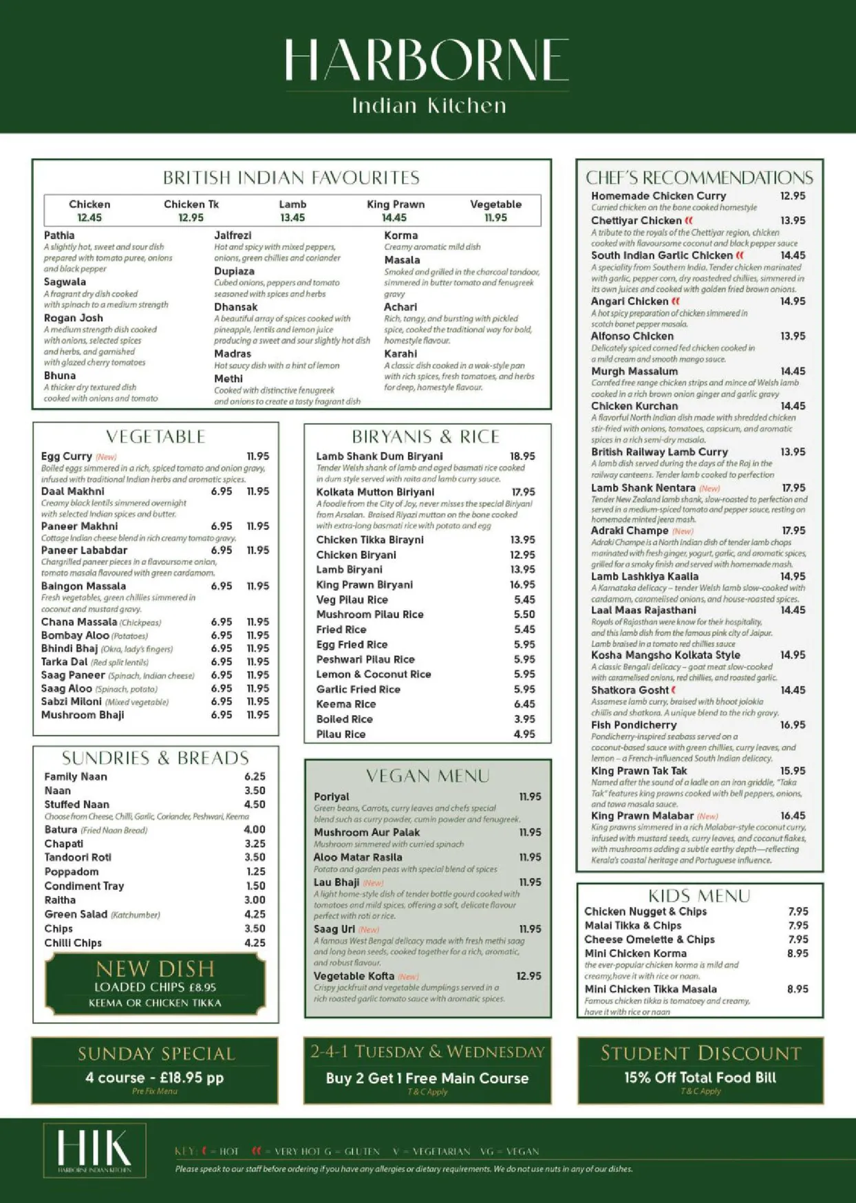 HIK menu, page 1