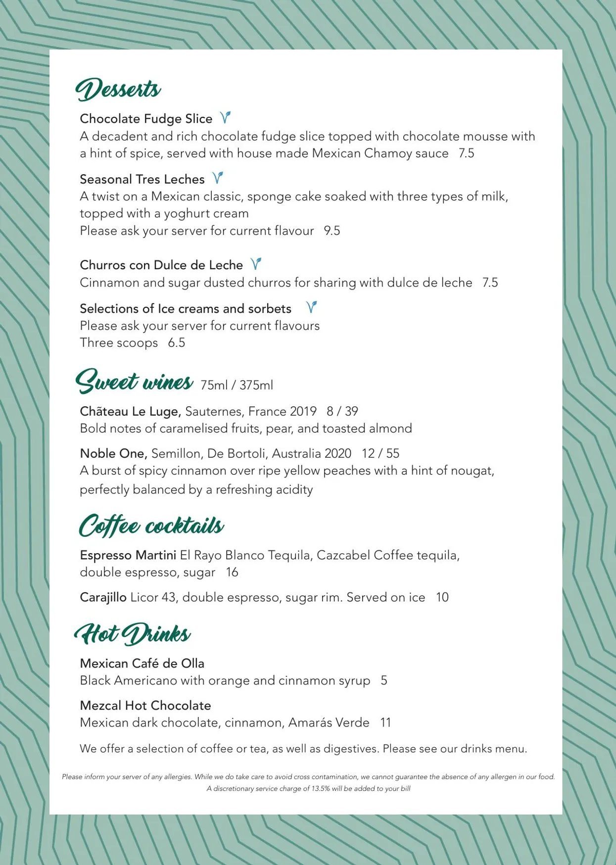 Santo Remedio menu, page 3