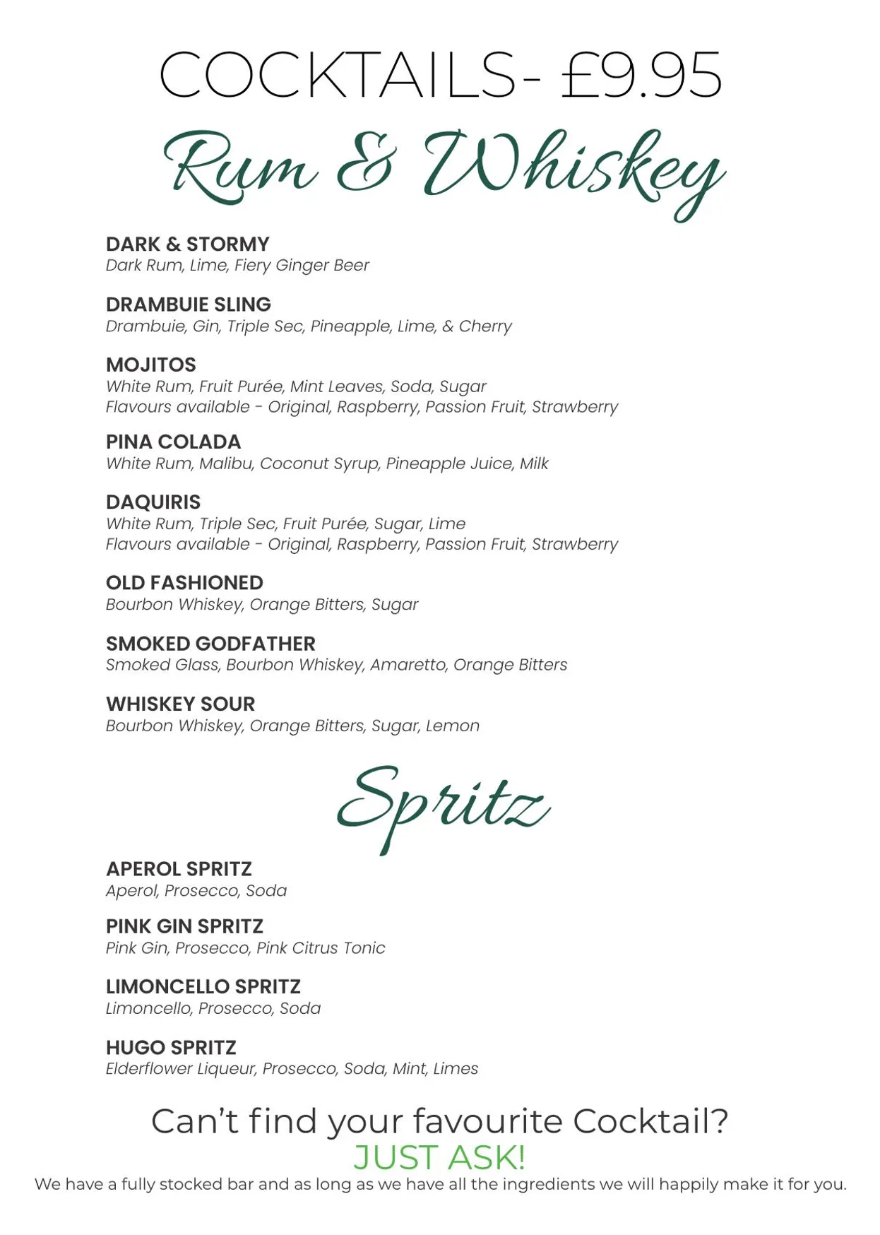 Limas menu, page 9