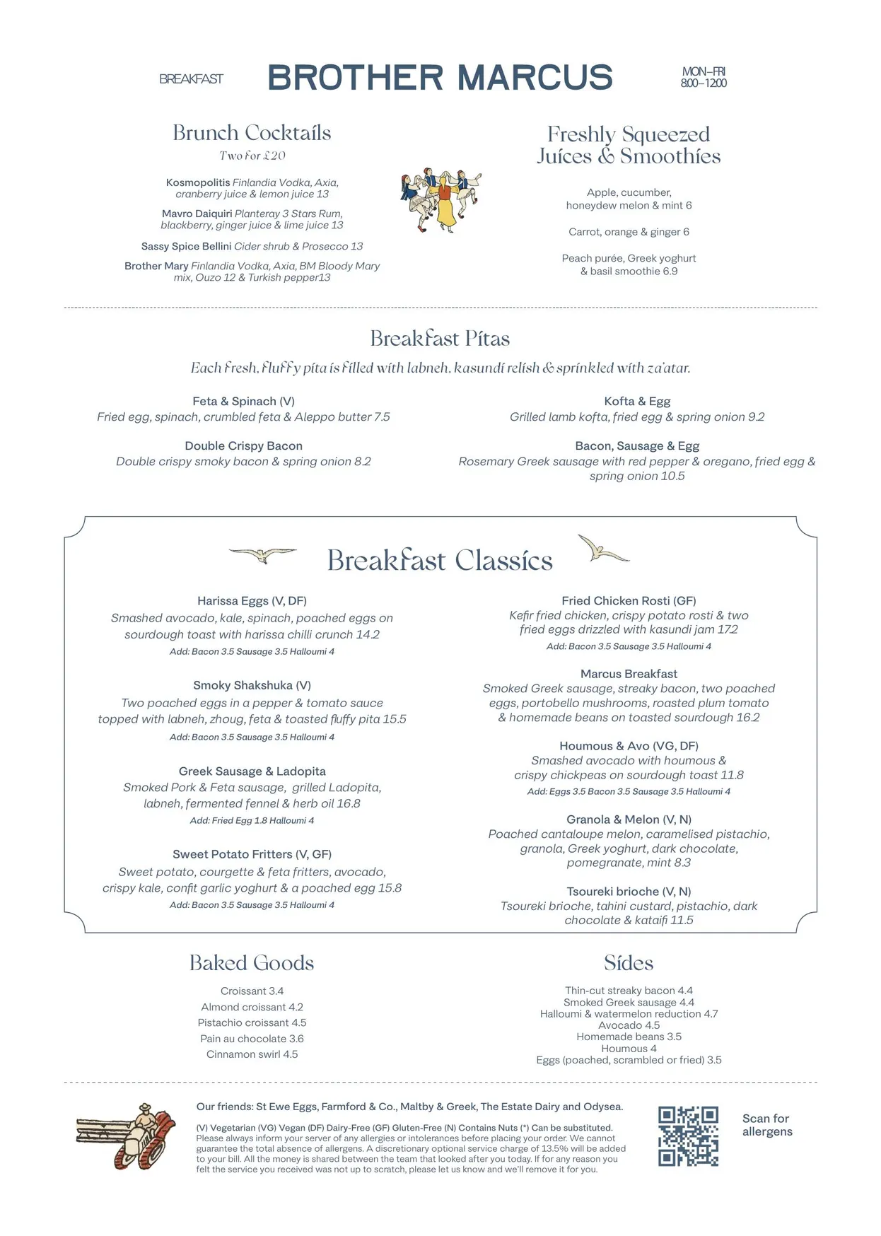 Brother Marcus Soho menu, page 2
