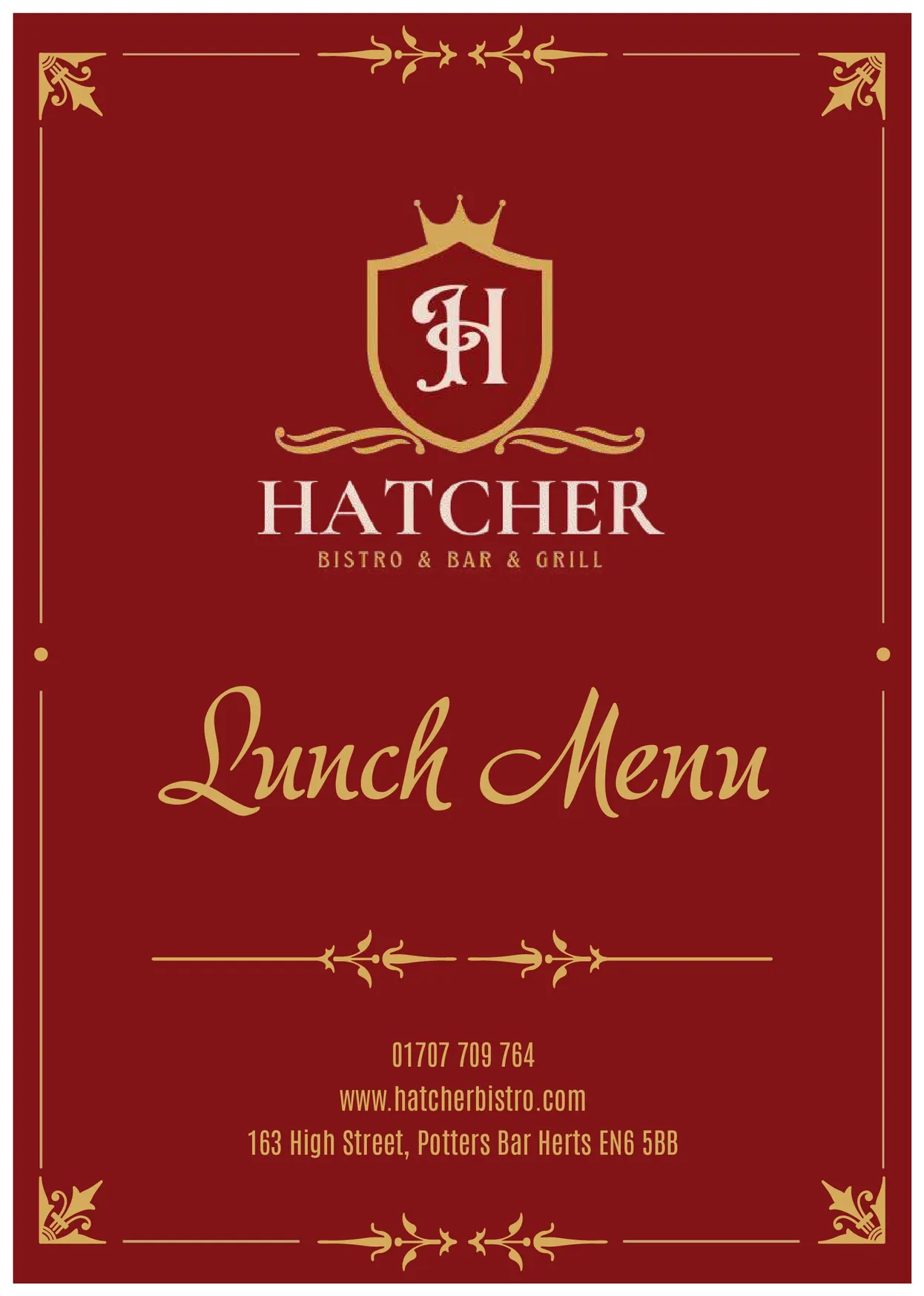 Hatcher Bistro menu, page 3