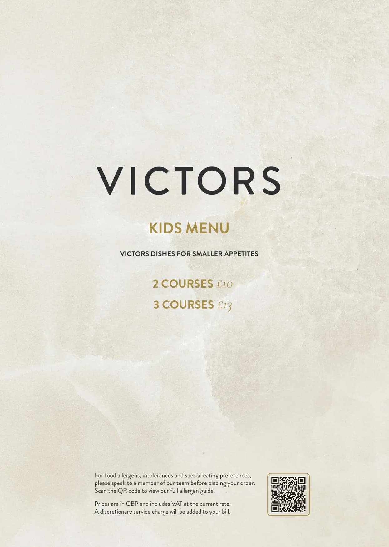Victors Alderley Edge menu, page 3