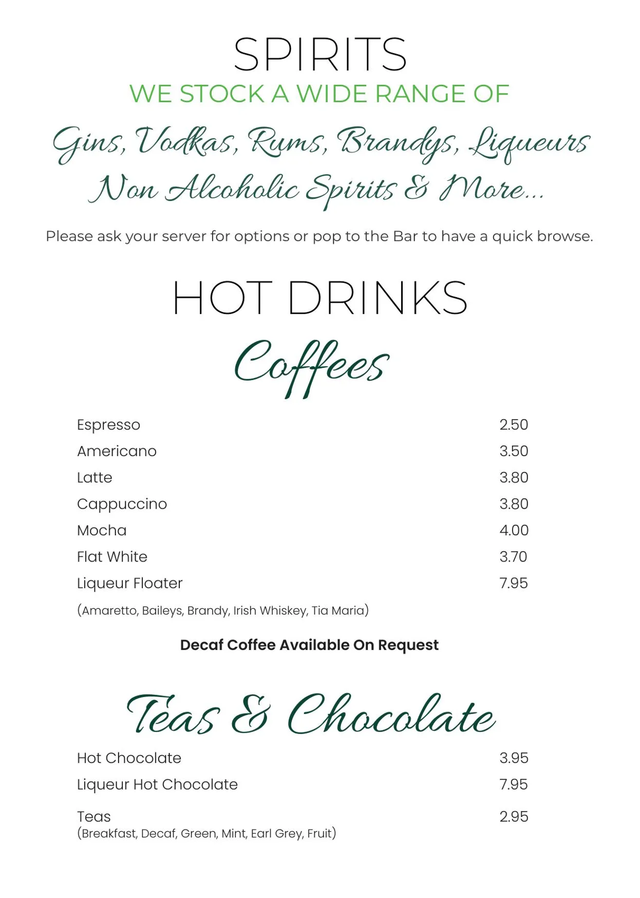 Limas menu, page 13