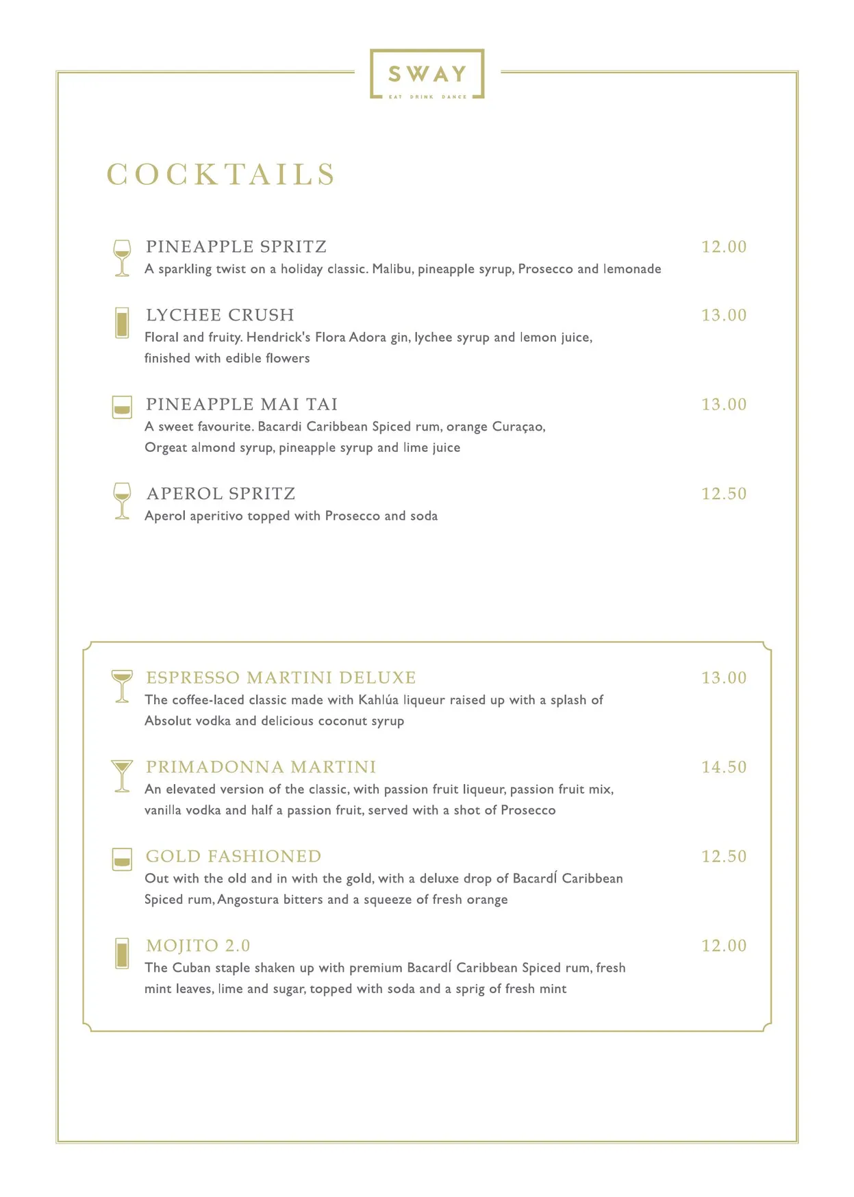 Mayamama at Sway menu, page 7