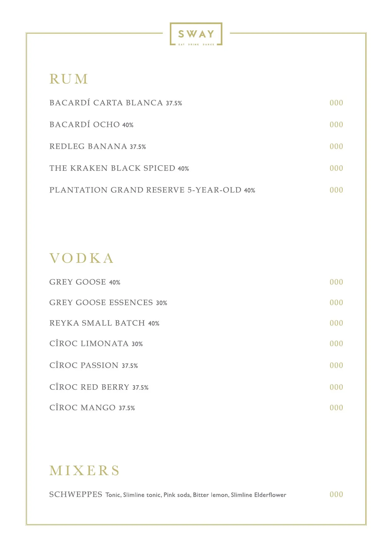Mayamama at Sway menu, page 13